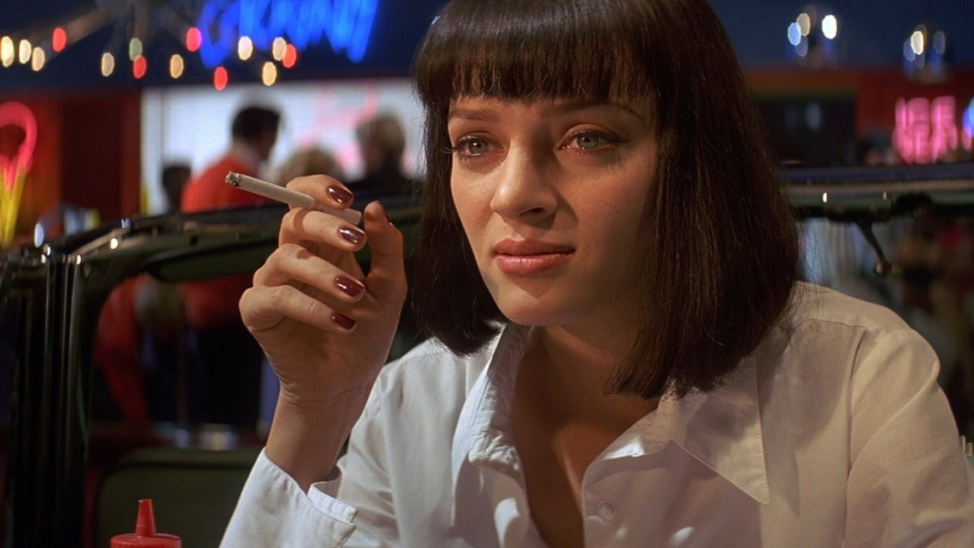 Uma Thurman, Pulp Fiction, 1080p wallpaper, Cult film, 1920x1080 Full HD Desktop