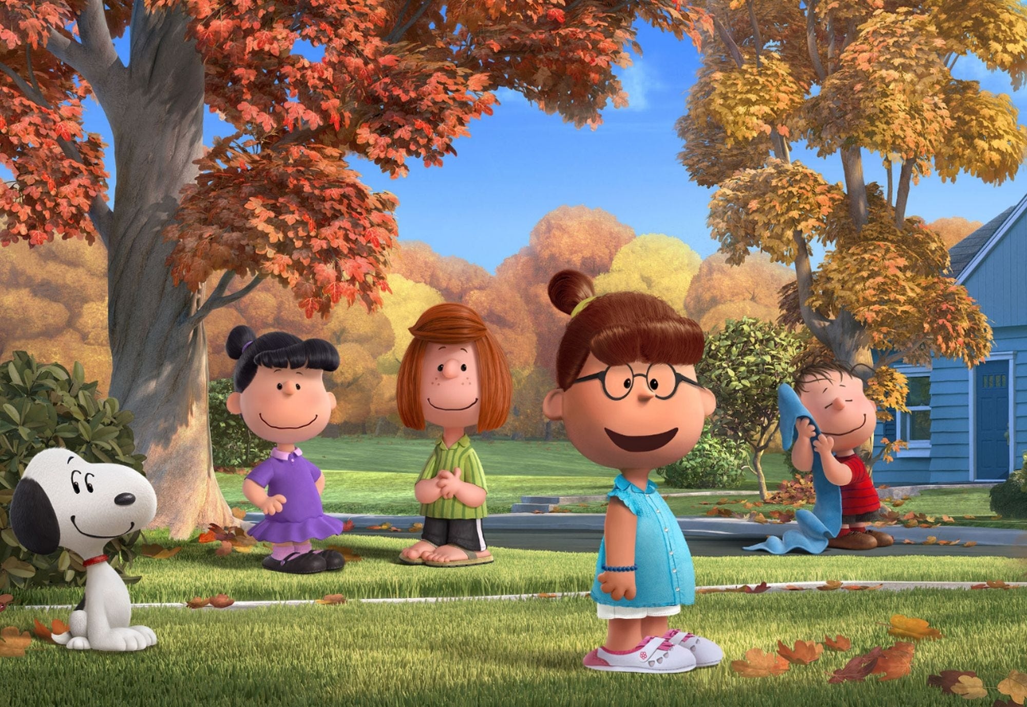 Snoopy, Marcie, Peppermint Patty, Linus van Pelt, The Peanuts Movie, HD Desktop wallpaper