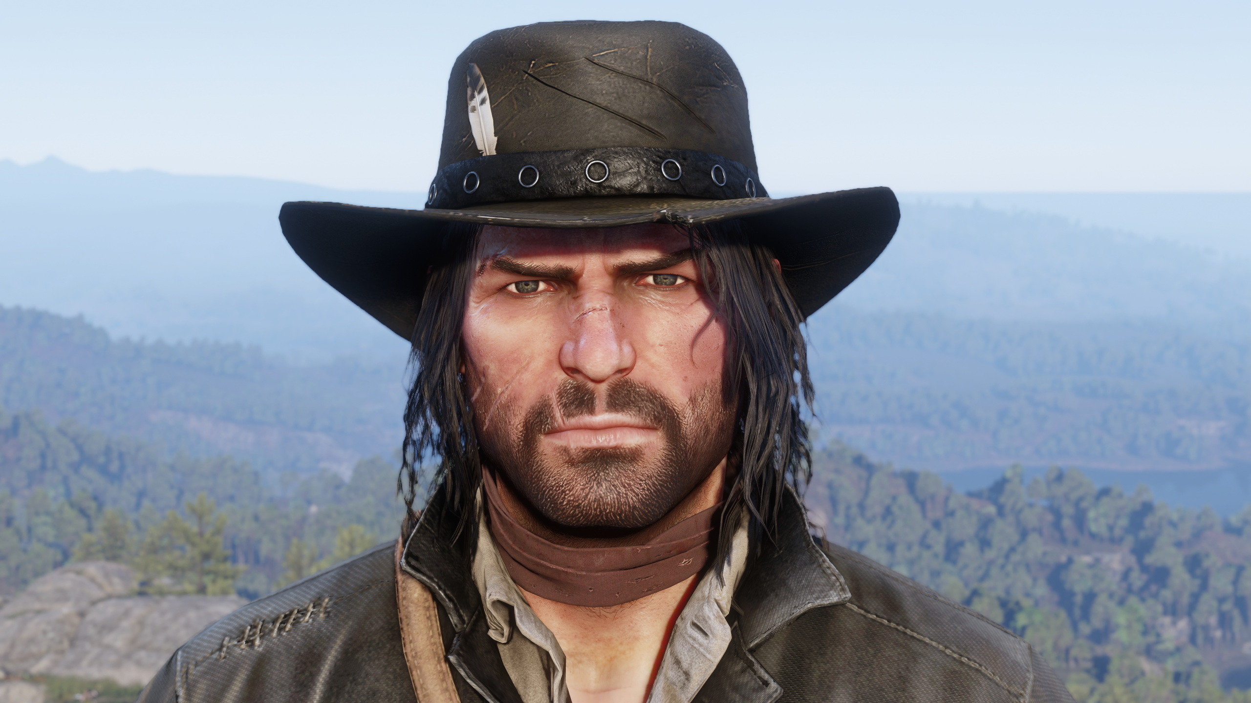 John Marston, Red Dead Redemption 2, Modded version, Nexus Mods, 2560x1440 HD Desktop