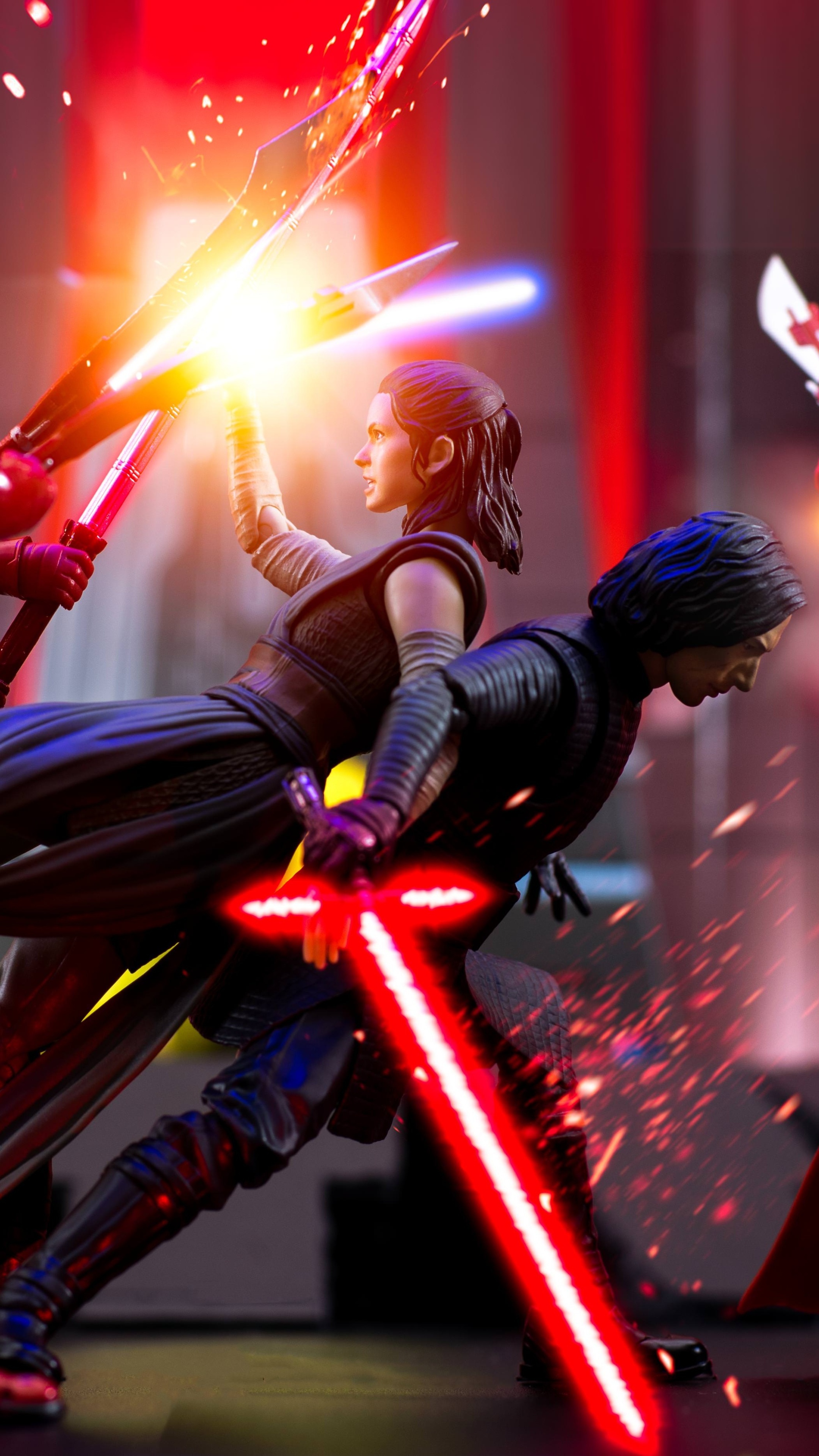 Rey, Kylo Ren in Star Wars The Last Jedi, Sony Xperia wallpapers, 2160x3840 4K Phone