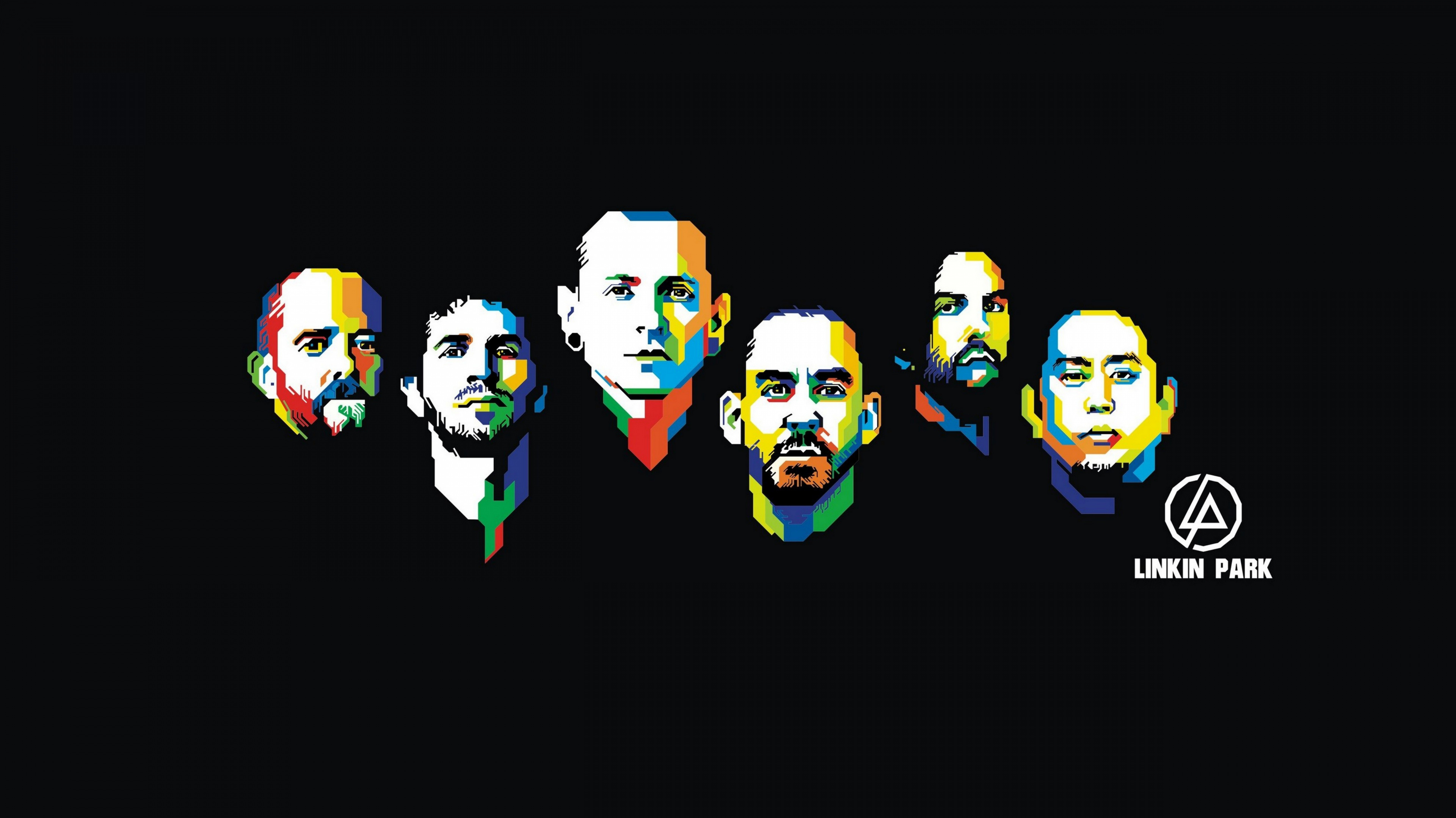 Linkin Park band, Minimal digital art, 4K wallpaper, Visual inspiration, 3840x2160 4K Desktop
