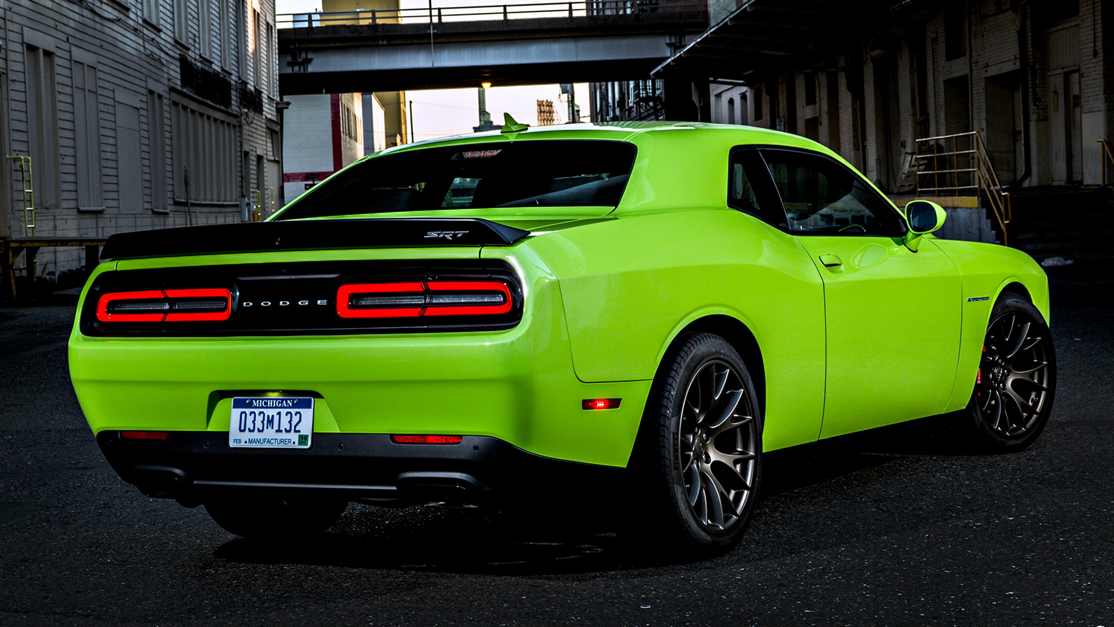 2017 SRT Back View, Dodge Challenger Wallpaper, 3840x2160 4K Desktop