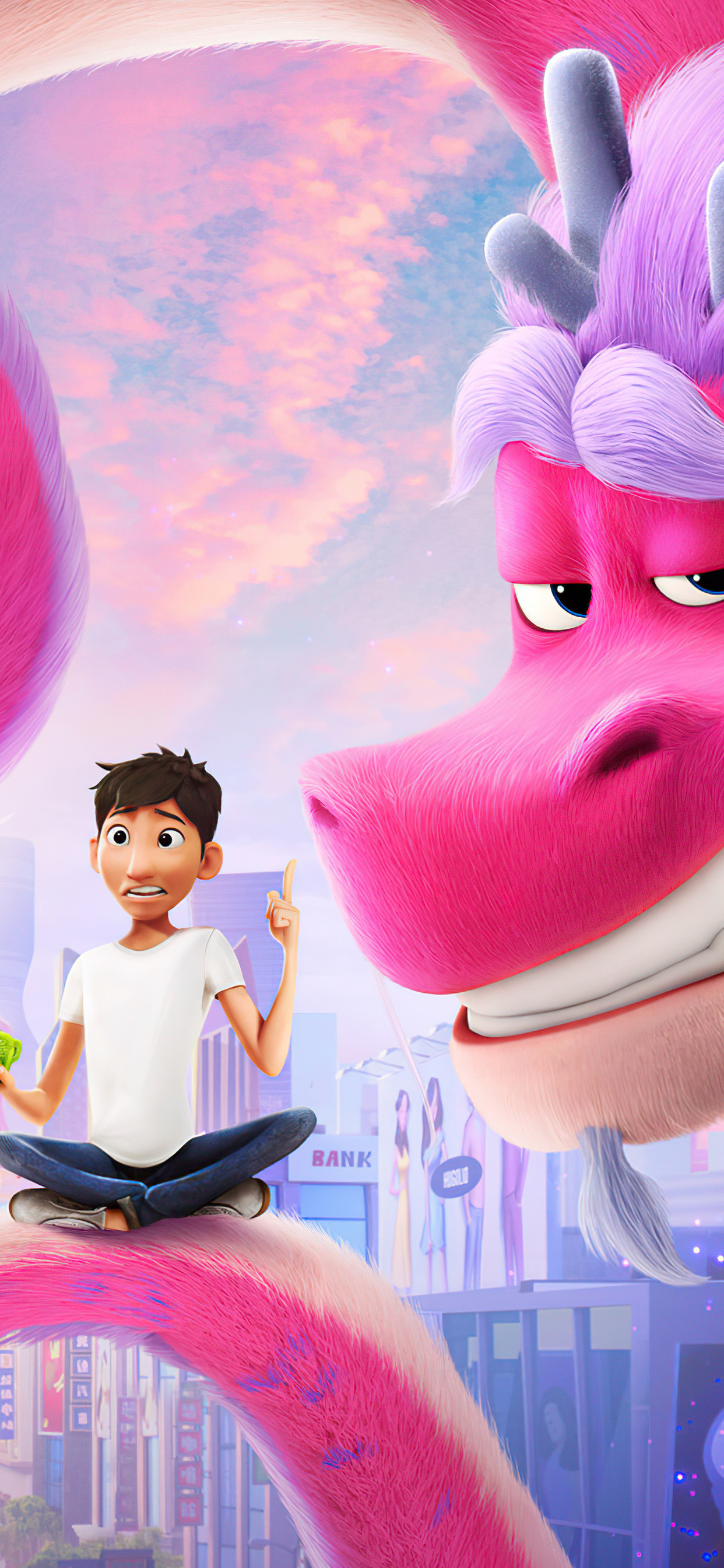 Wish Dragon, Enchanting animation, Magic adventure, Chinese folklore, 1250x2690 HD Phone