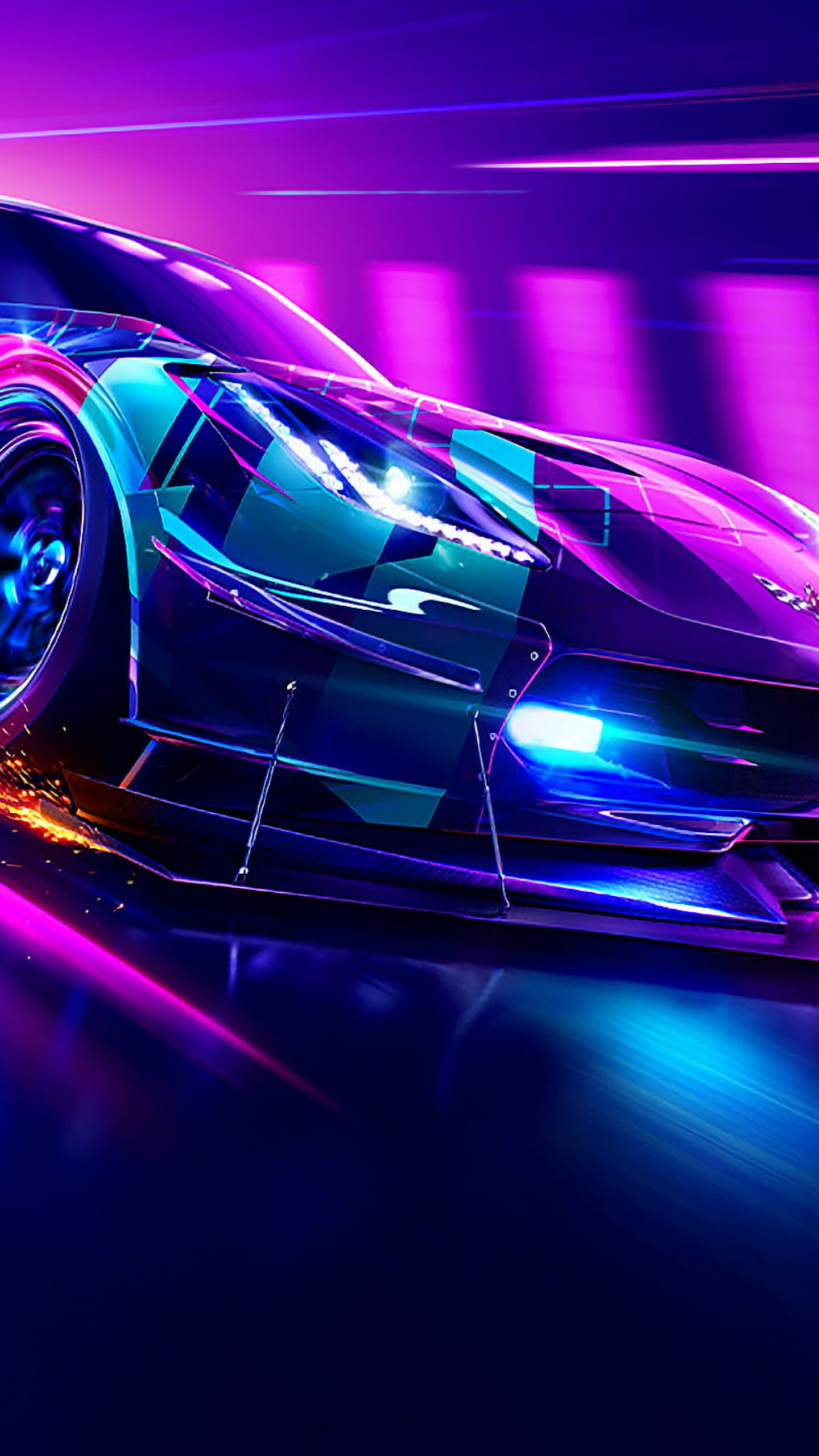 Video games, Ultra wide, Need for Speed Heat wallpaper, 1440x2560 HD Phone