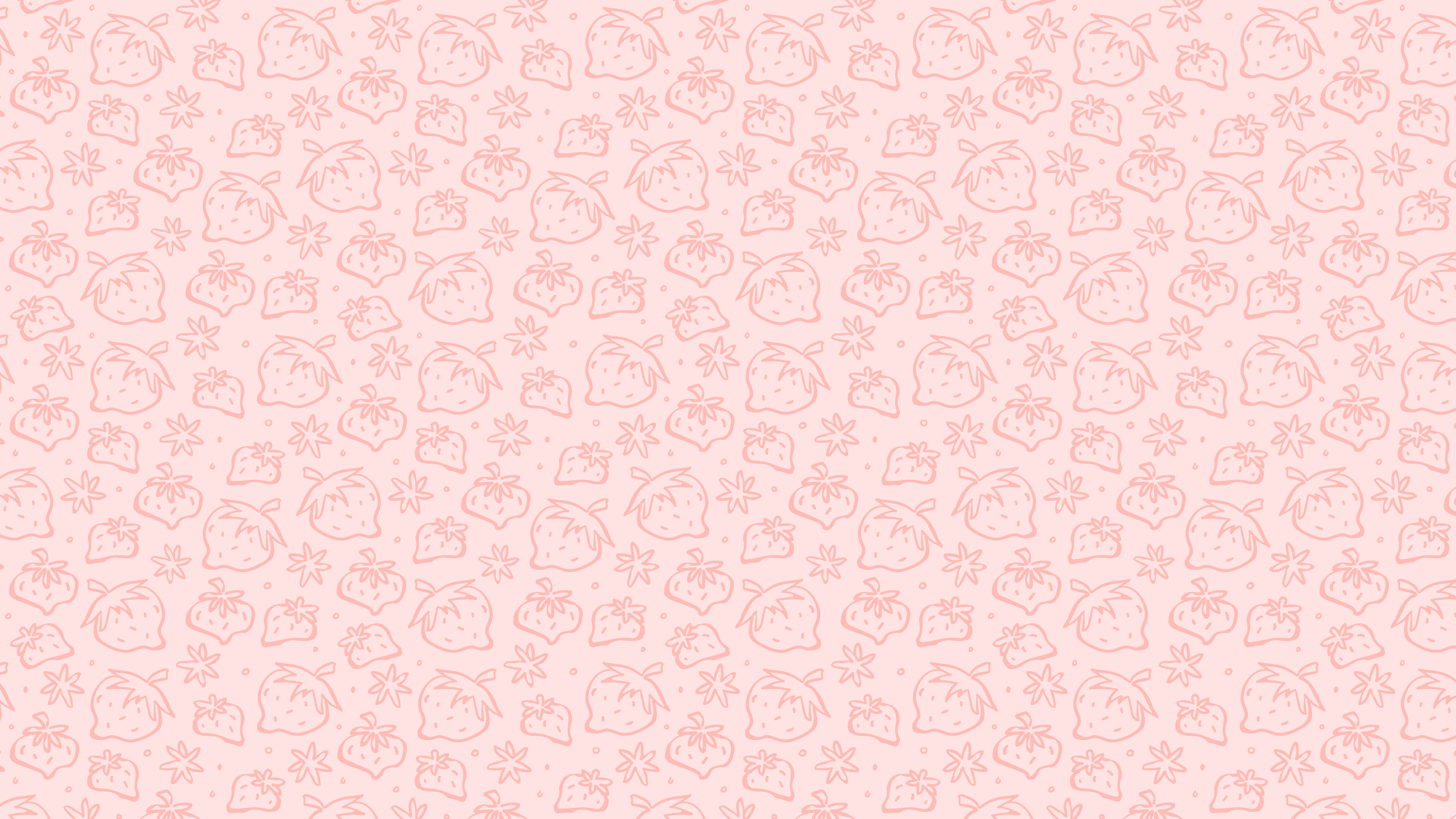 Strawberries, Cute Pink Wallpaper, 3840x2160 4K Desktop