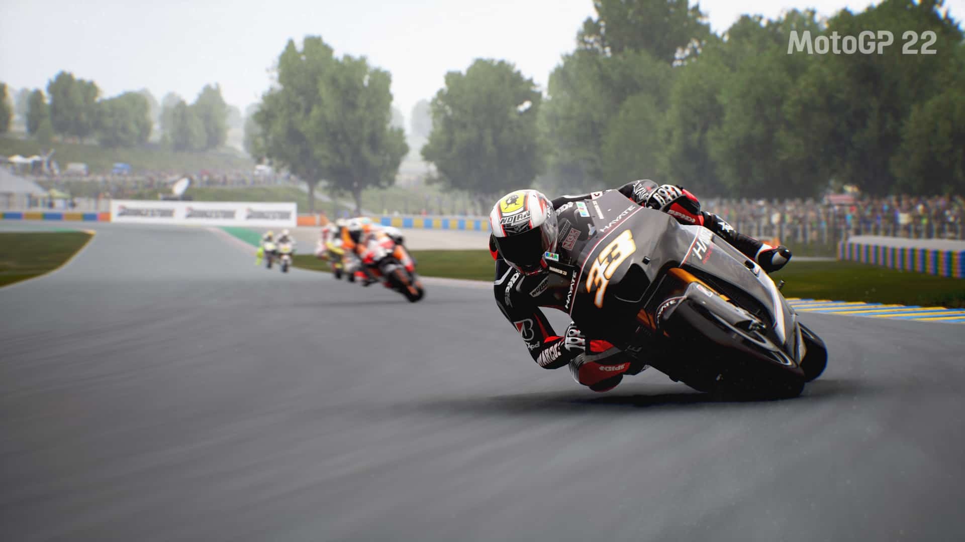 Marco Melandri Hayate Racing bike, MotoGP 22 video game, Bugatti Circuit race track, Full HD Desktop wallpaper