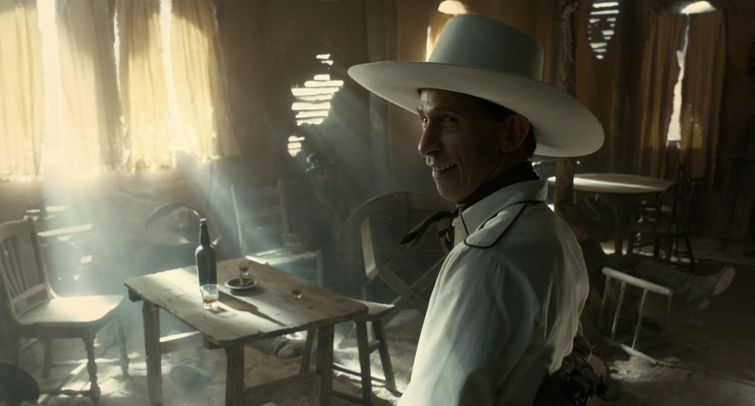 Ballad of Buster Scruggs, Movies, Frames, Shafts of light, 2570x1380 HD Desktop