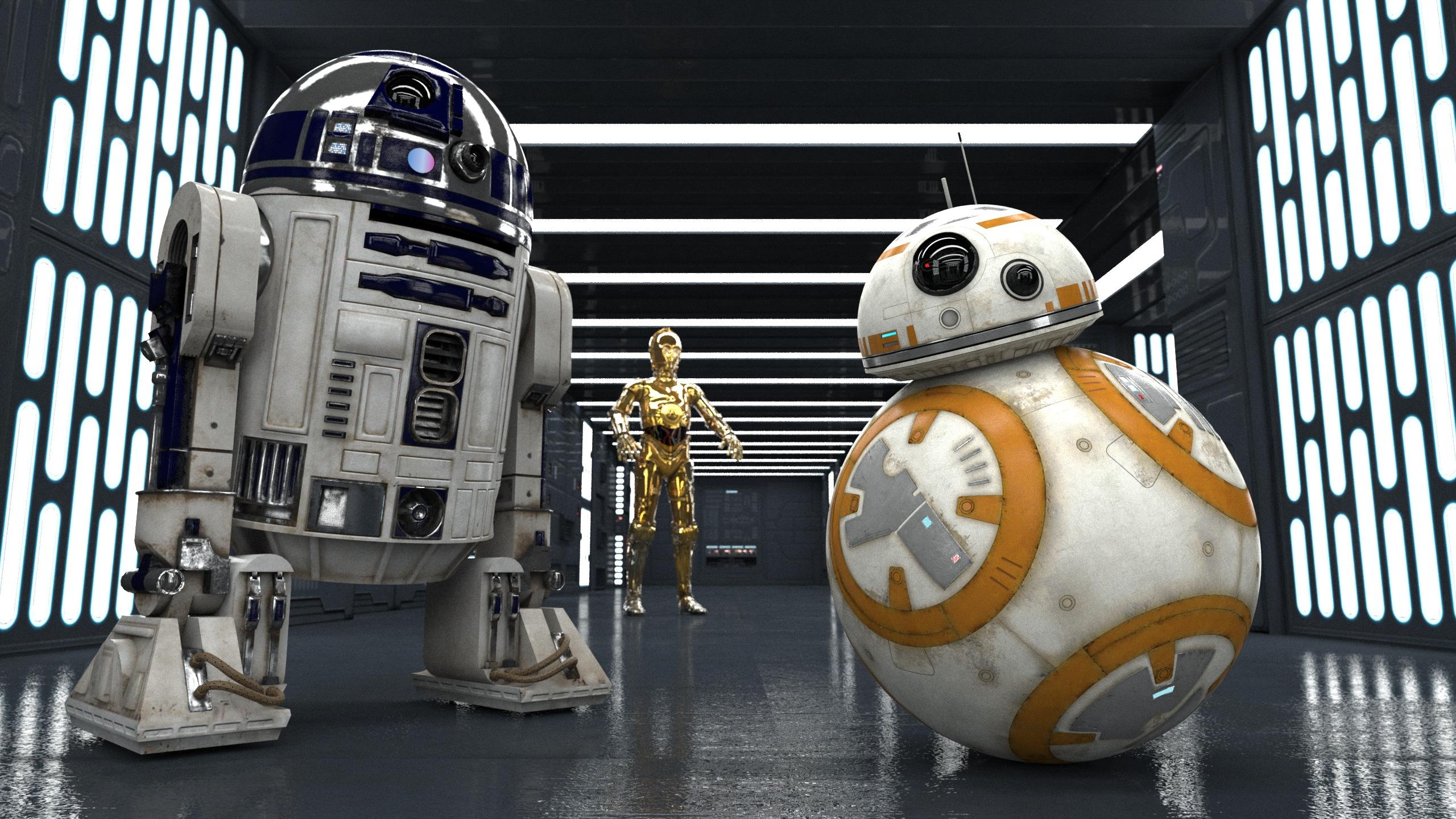 BB-8, Star Wars, Rendered wallpaper, Imgur, 2560x1440 HD Desktop