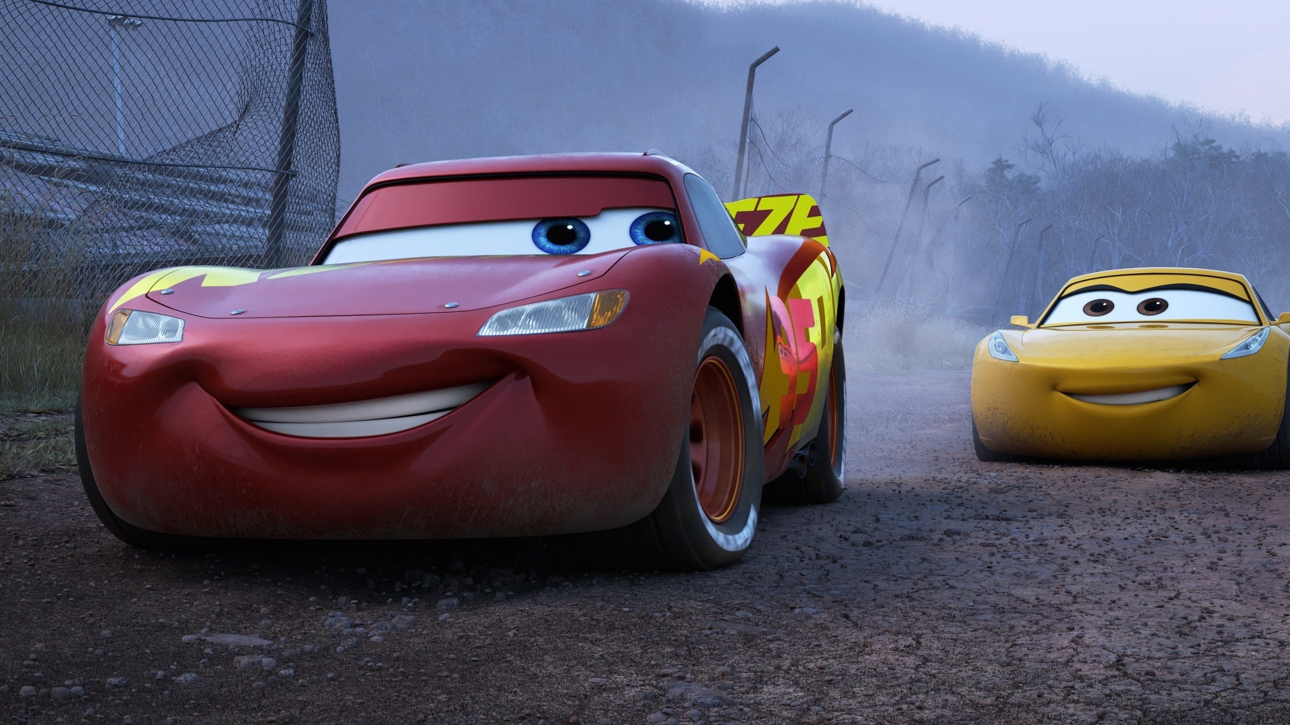 Cars 3, Lightning McQueen, Movie 2017, 4K wallpapers, 2560x1440 HD Desktop