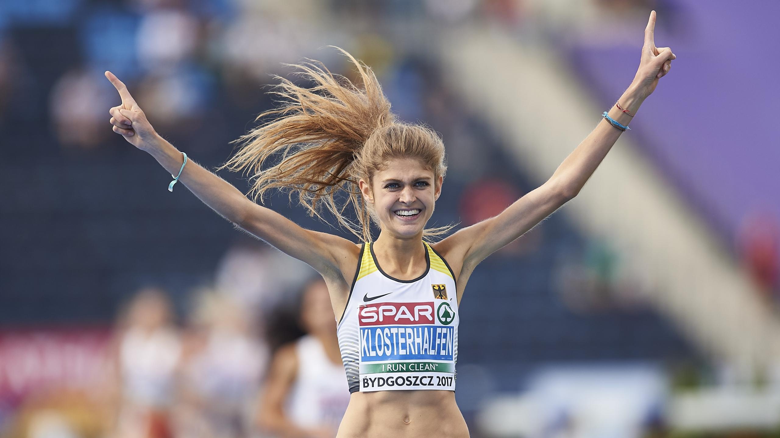 Konstanze Klosterhalfen, New personal best, ISTAF competition, Eurosport coverage, 2560x1440 HD Desktop