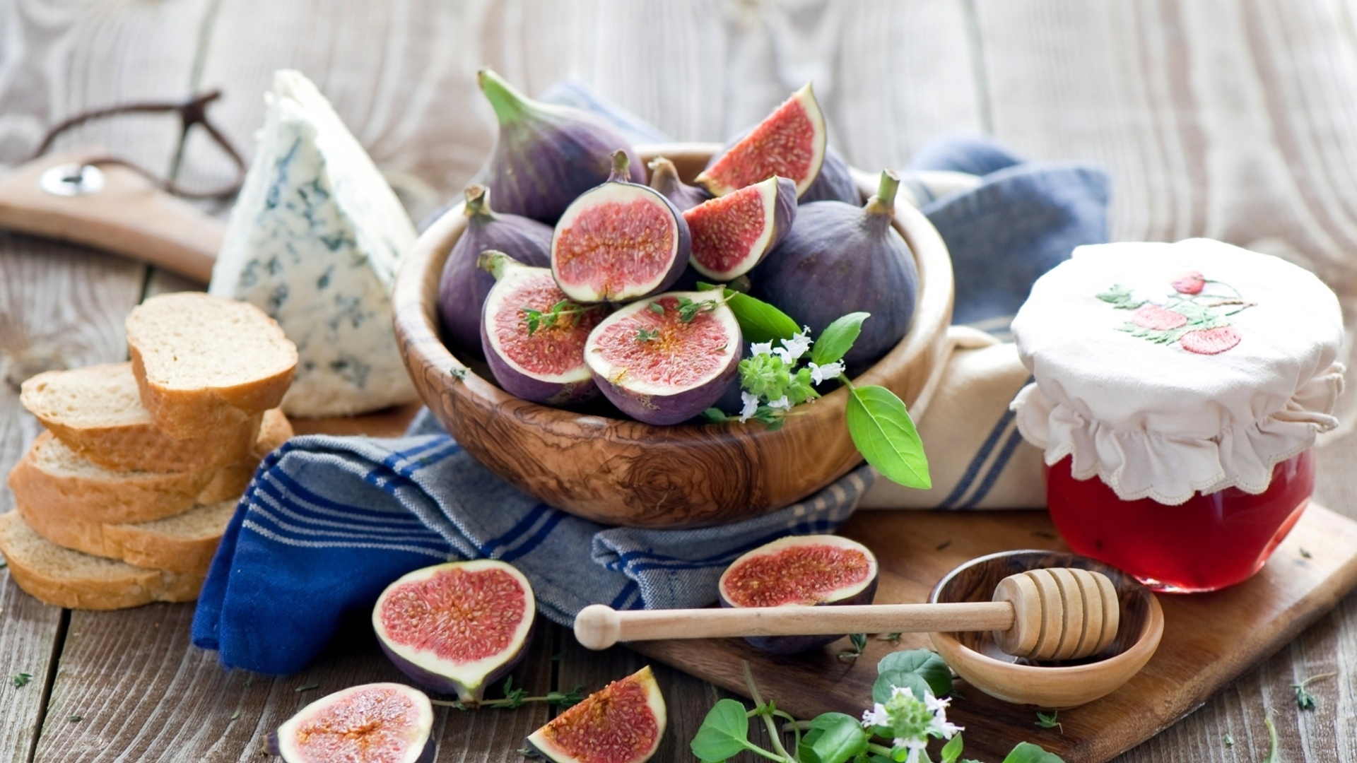 Fig still life, Wallpaper image, Elegant composition, Artistic fruit depiction, 1920x1080 Full HD Desktop