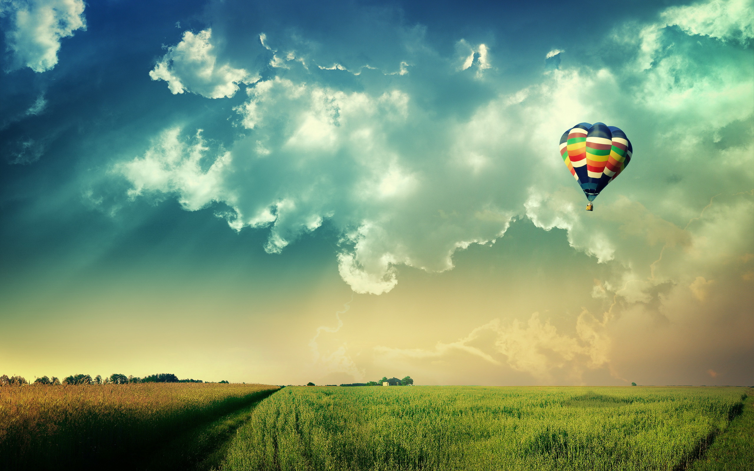Hot air balloon flight, Aerial adventure, Sky high thrill, Sports, 2560x1600 HD Desktop