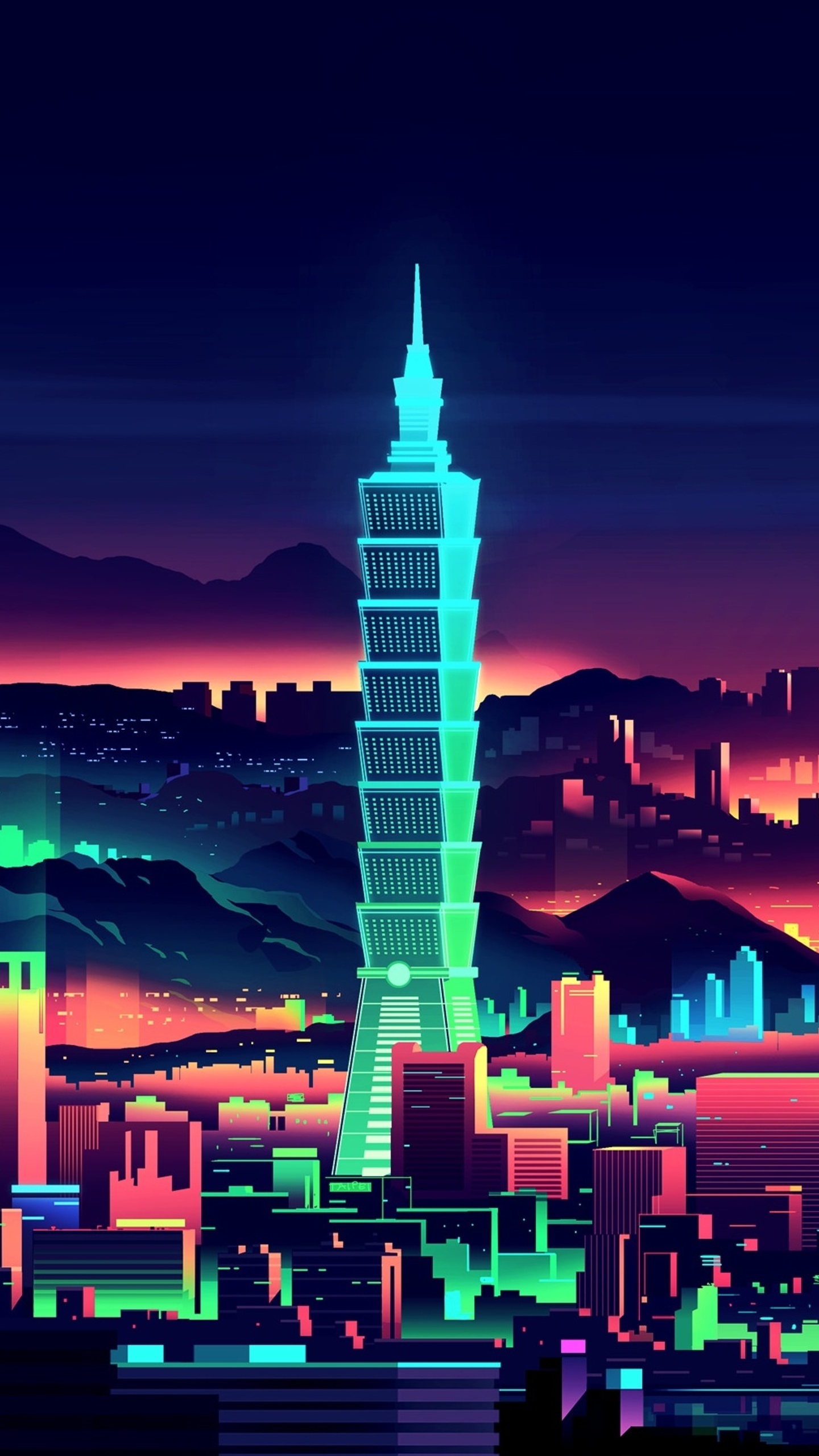 Taipei, Taiwan, Minimalist Samsung Galaxy, HD 4K wallpapers, 1440x2560 HD Phone