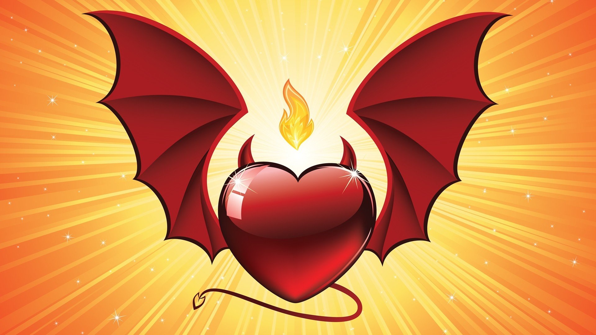 Devil, Heart With Wings Wallpaper, 1920x1080 Full HD Desktop