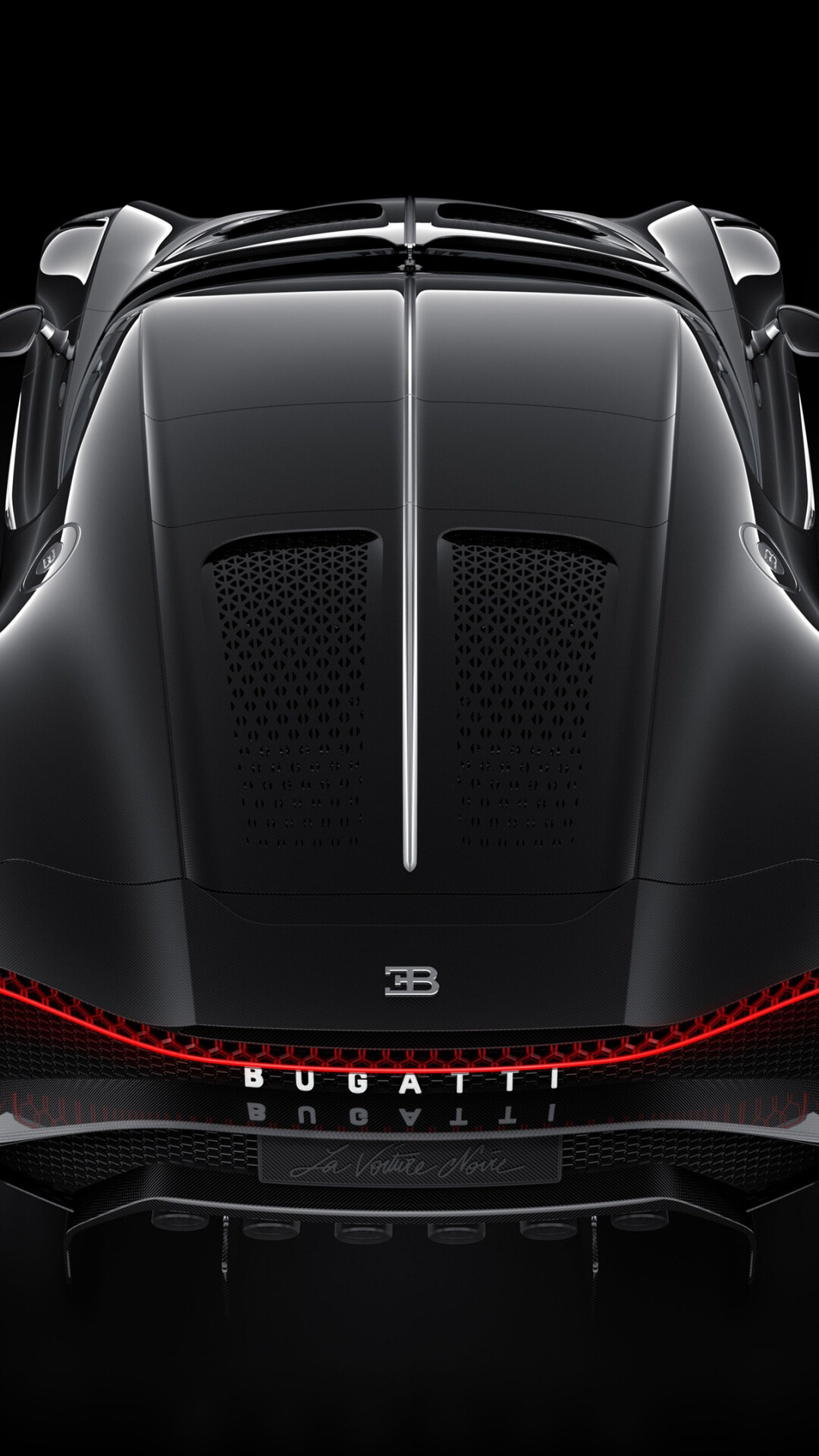 Bugatti La Voiture Noire, From top wallpaper, 1080x1920 Full HD Phone