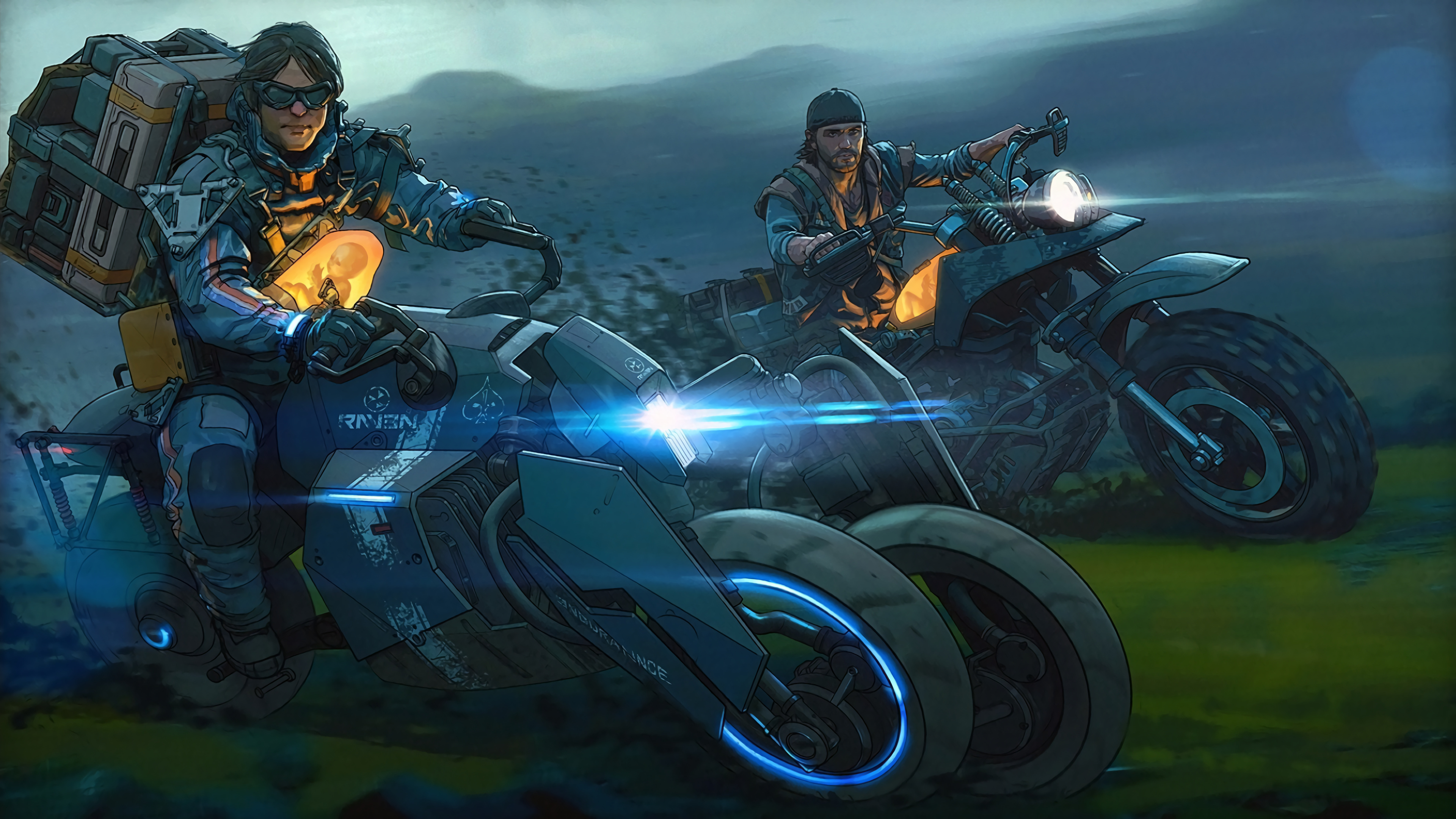 Sam Porter Bridges, Deacon St. John, Reverse Trike, Drifter Bike, 4K Desktop wallpaper