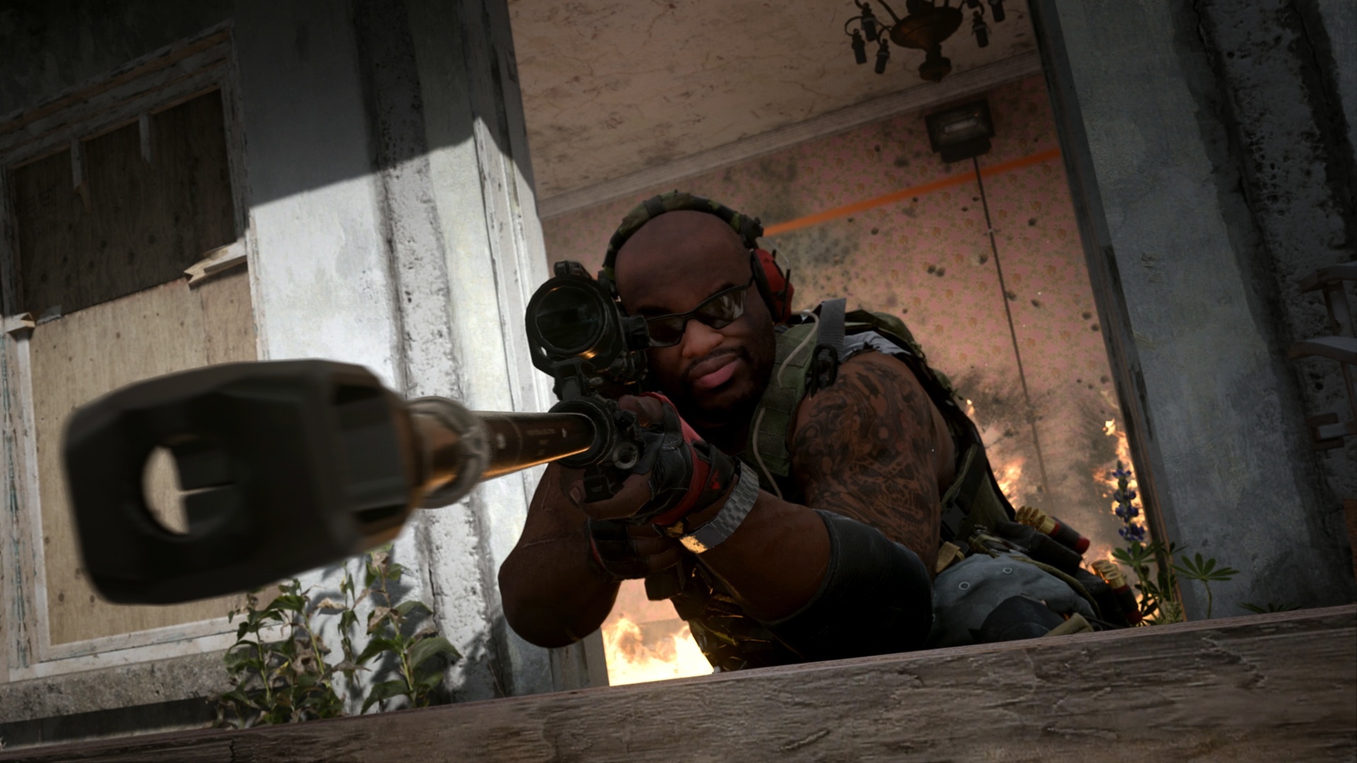 Hutch operator, Heavy sniper rifle barrel, Call of Duty: Modern Warfare II, Full HD Desktop wallpaper