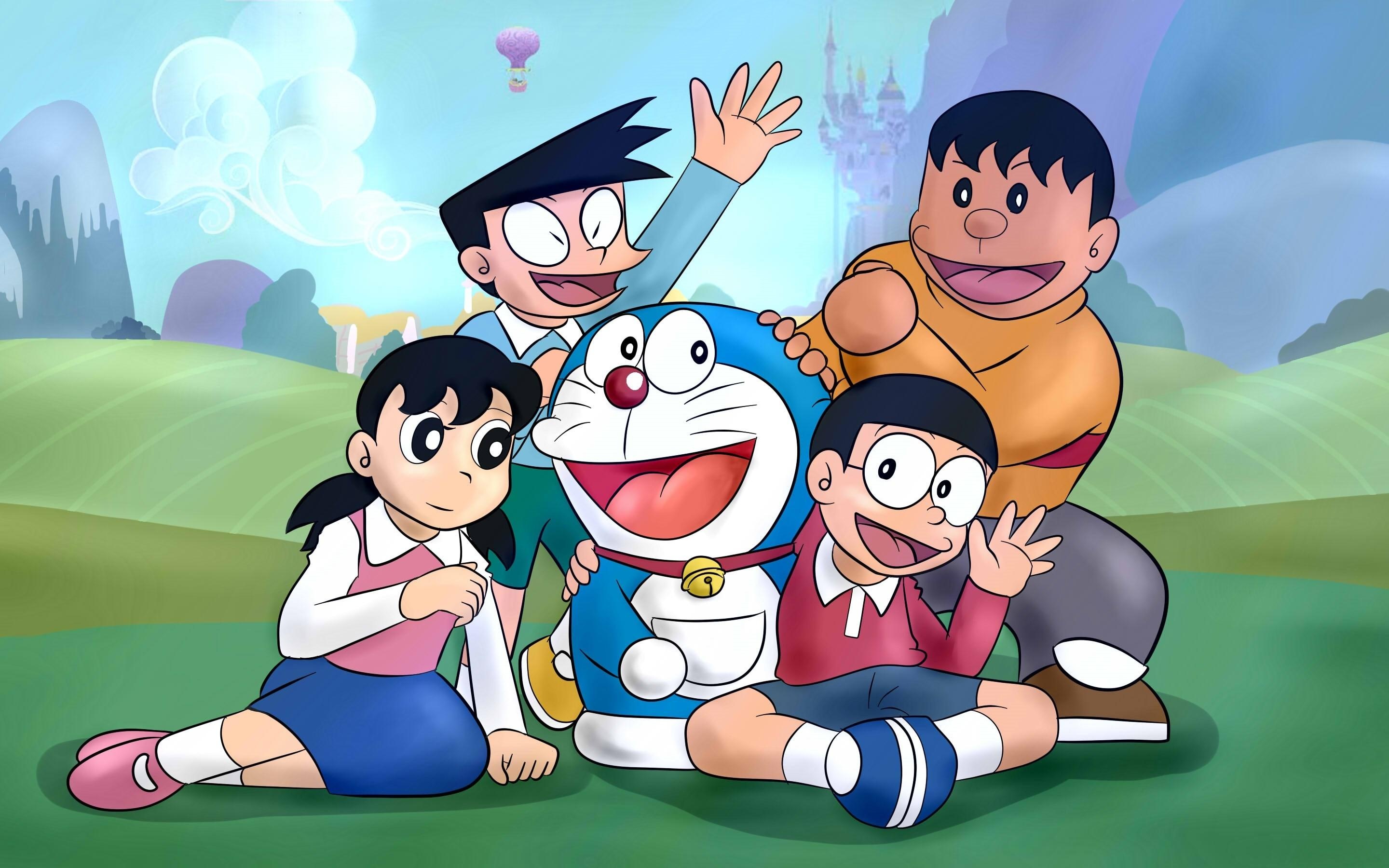 Doraemon, Nobita Nobi, Shizuka Minamoto, Takeshi Goda, Suneo Honekawa, HD Desktop wallpaper