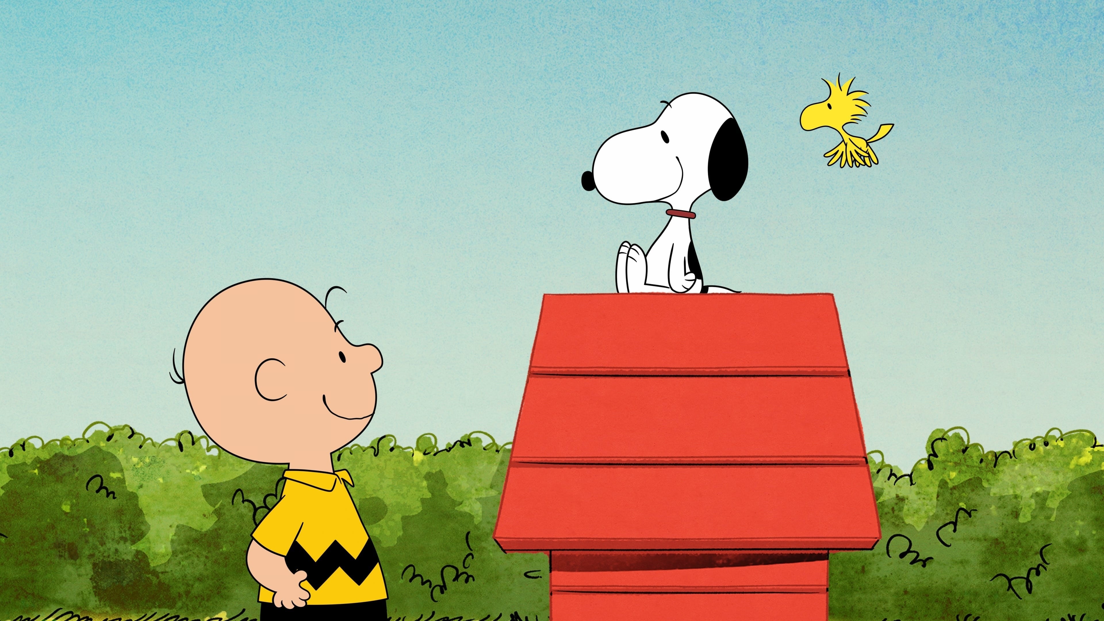 Snoopy, Charlie Brown, Woodstock, Snoopy's red doghouse, 4K Desktop wallpaper