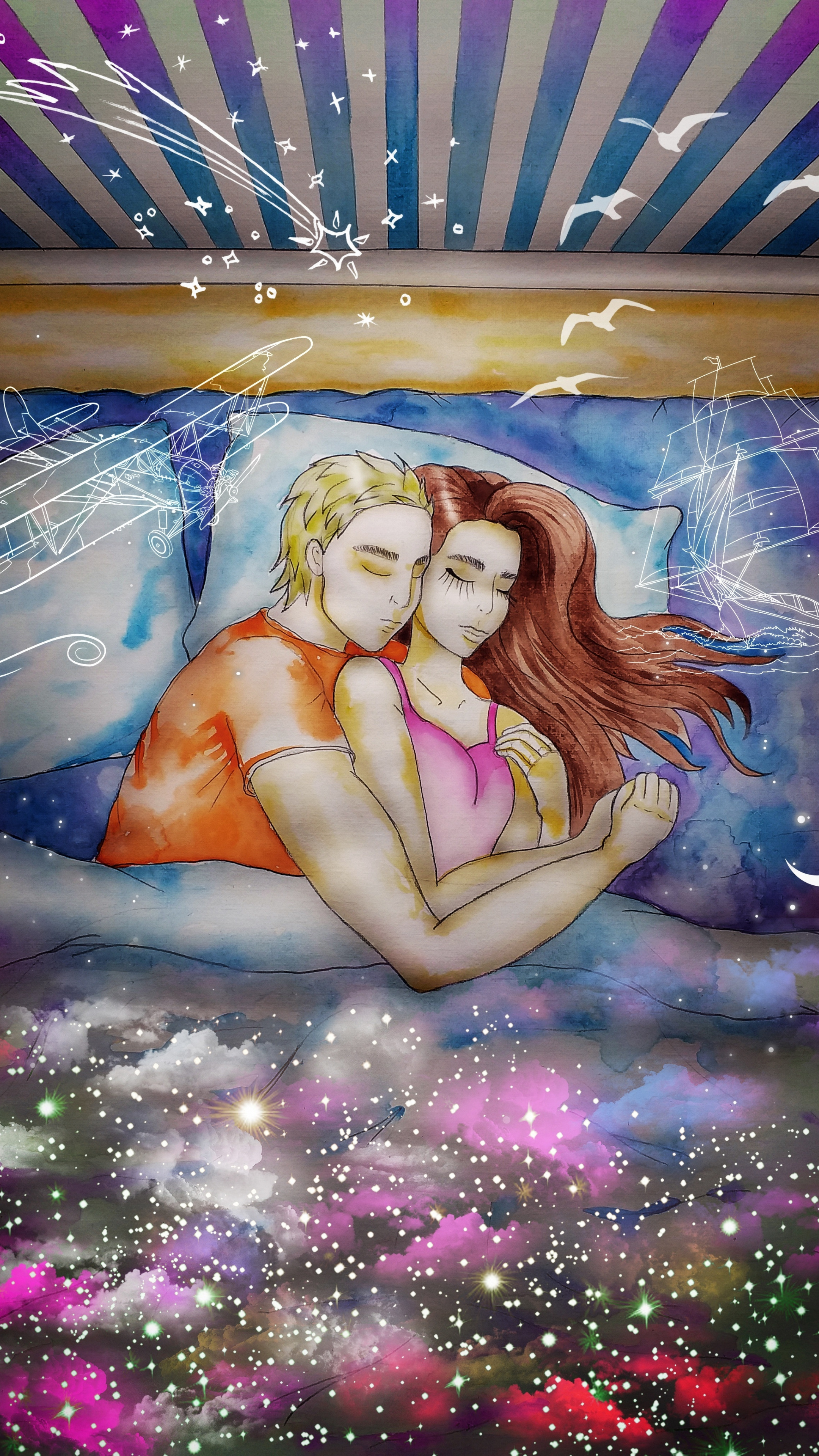 Dream couple love art, Sony Xperia Z5 Premium, 2160x3840 4K Phone