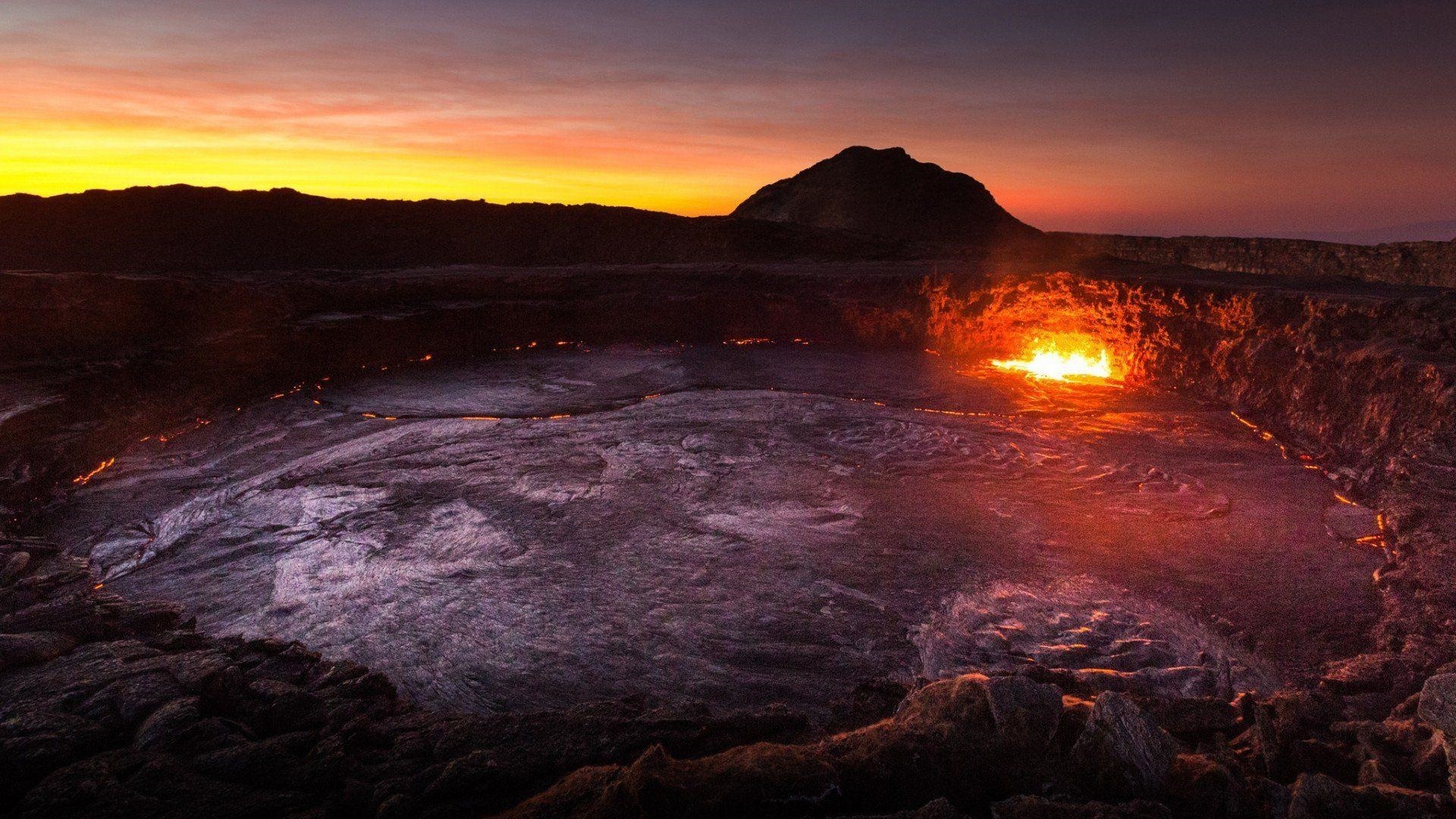 Erta Ale Volcano, Ethiopia, Wallpaper, 1920x1080 Full HD Desktop