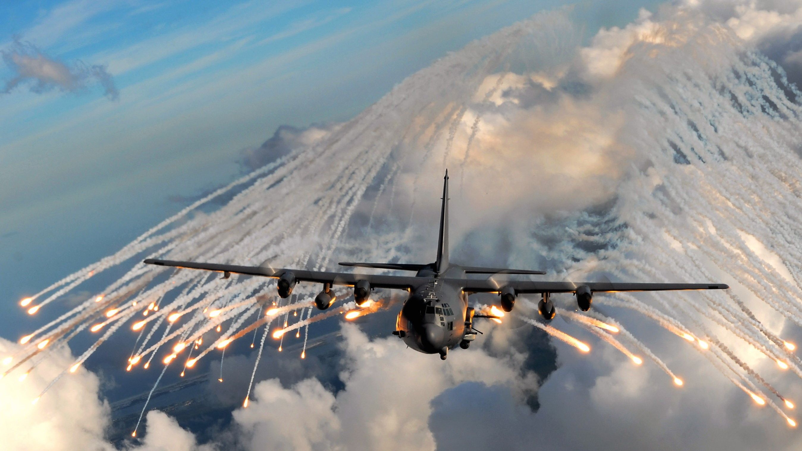 Lockheed AC-130, Air support gunship, Lockheed US Air Force, 2700x1520 HD Desktop