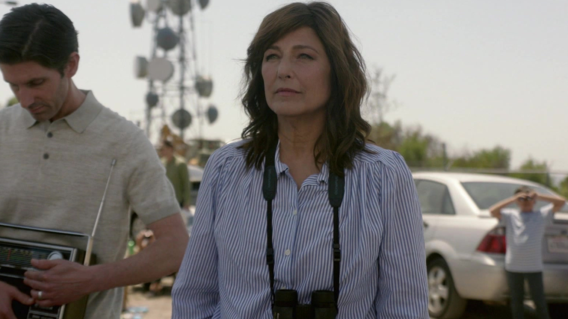 Catherine Keener, Olympus binocular, Deirdre Didi Perera, Kidding TV show, 1920x1080 Full HD Desktop