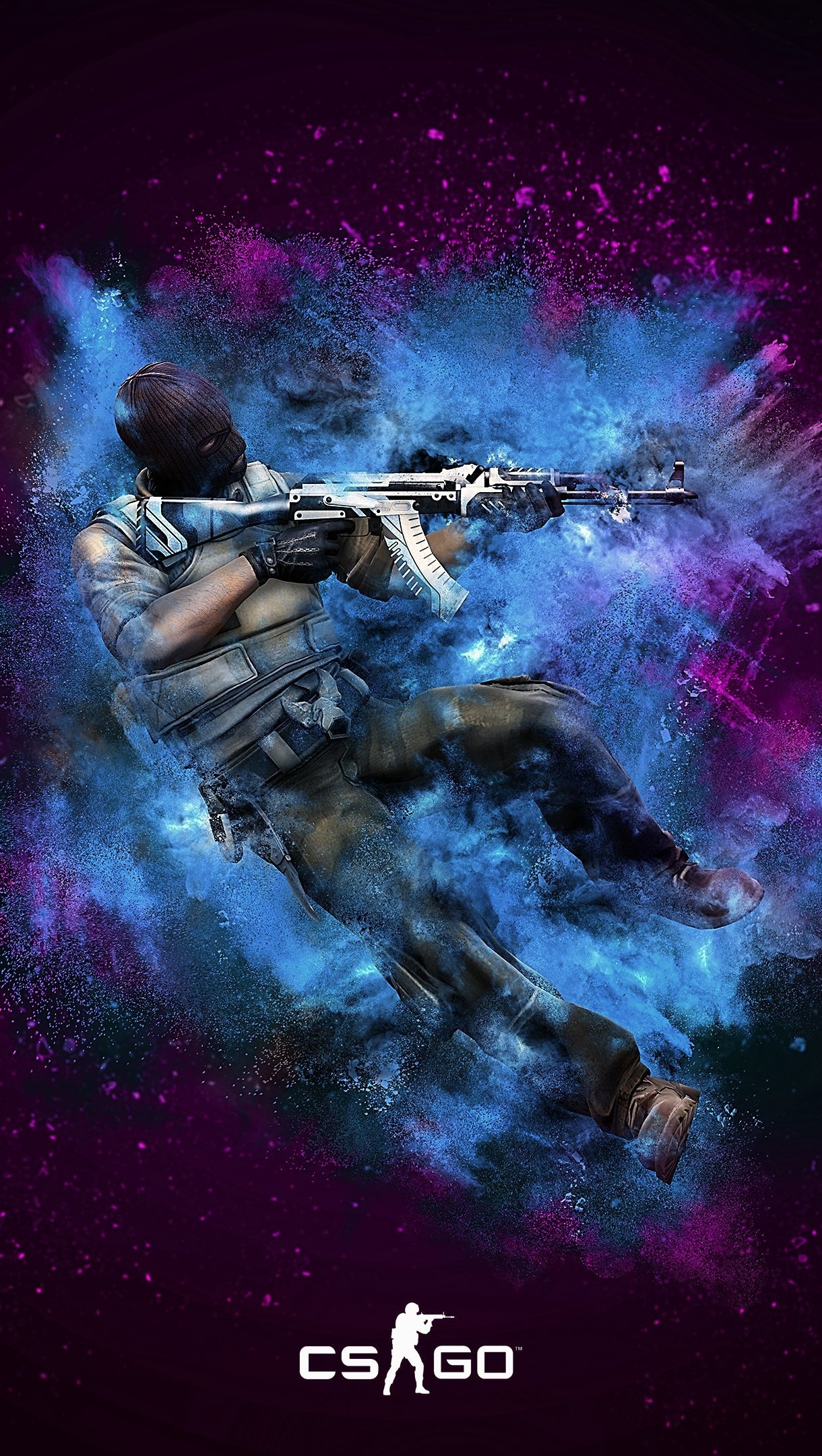 Phoenix Connexion Terrorist, AK-47 assault rifle, CS GO logo, HD Phone wallpaper