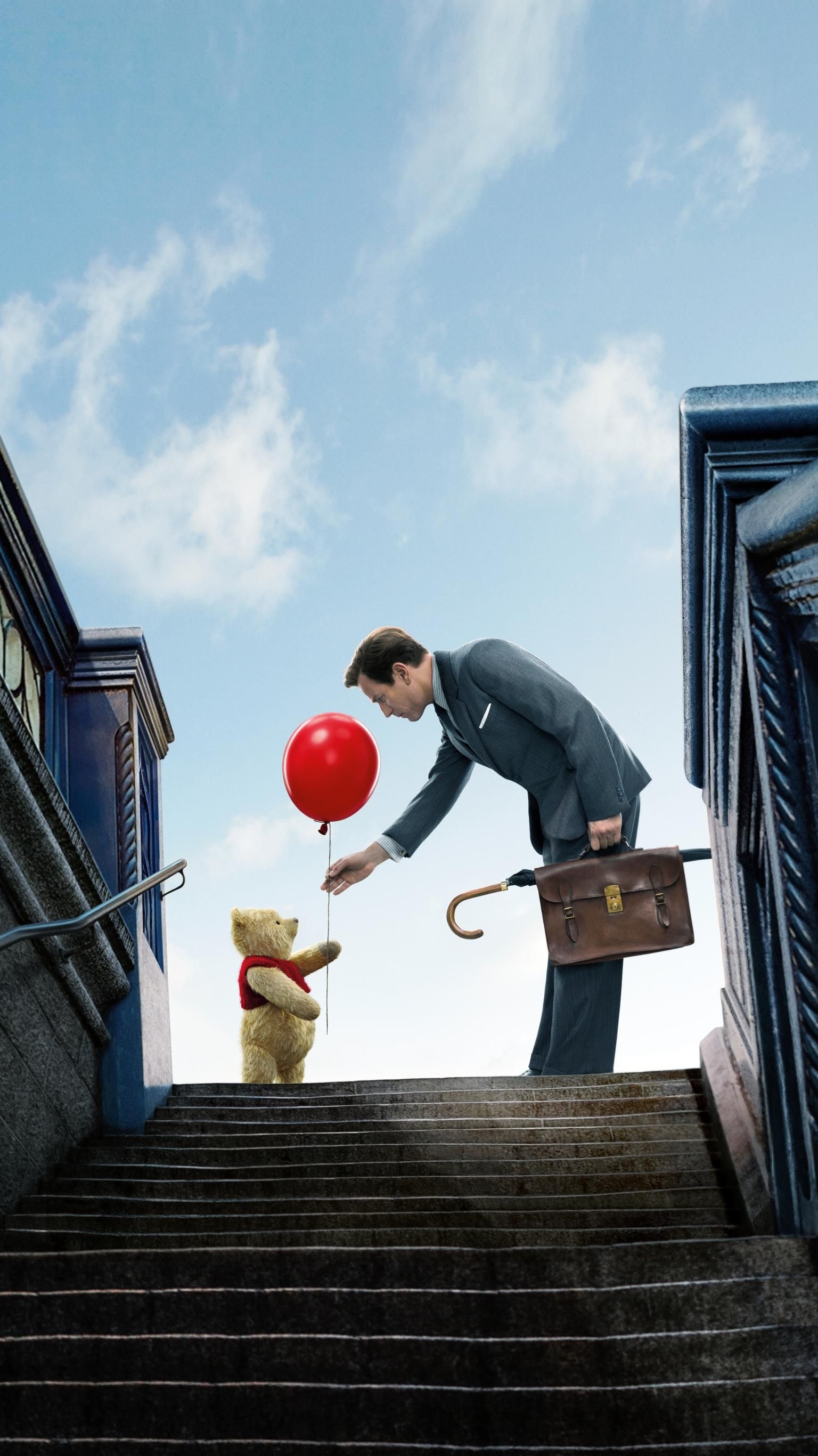 Christopher Robin 2018 phone wallpaper, Cute Winnie the Pooh, Disney phone backgrounds, Charming images, 1540x2740 HD Phone