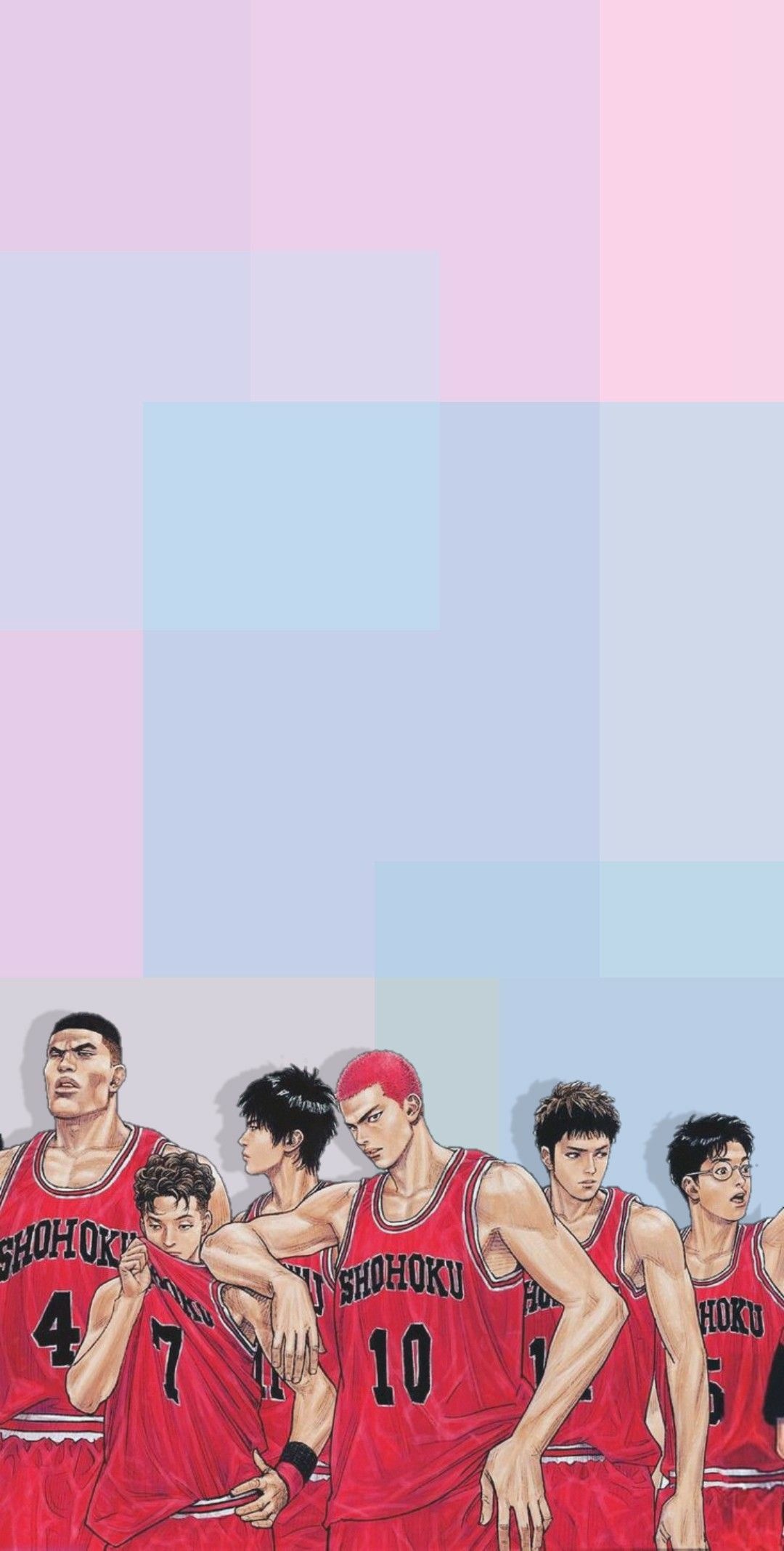 Hanamichi Sakuragi, Shohoku basketball team, Takenori Akagi, Ryota Miyagi, Kaede Rukawa, HD Phone wallpaper