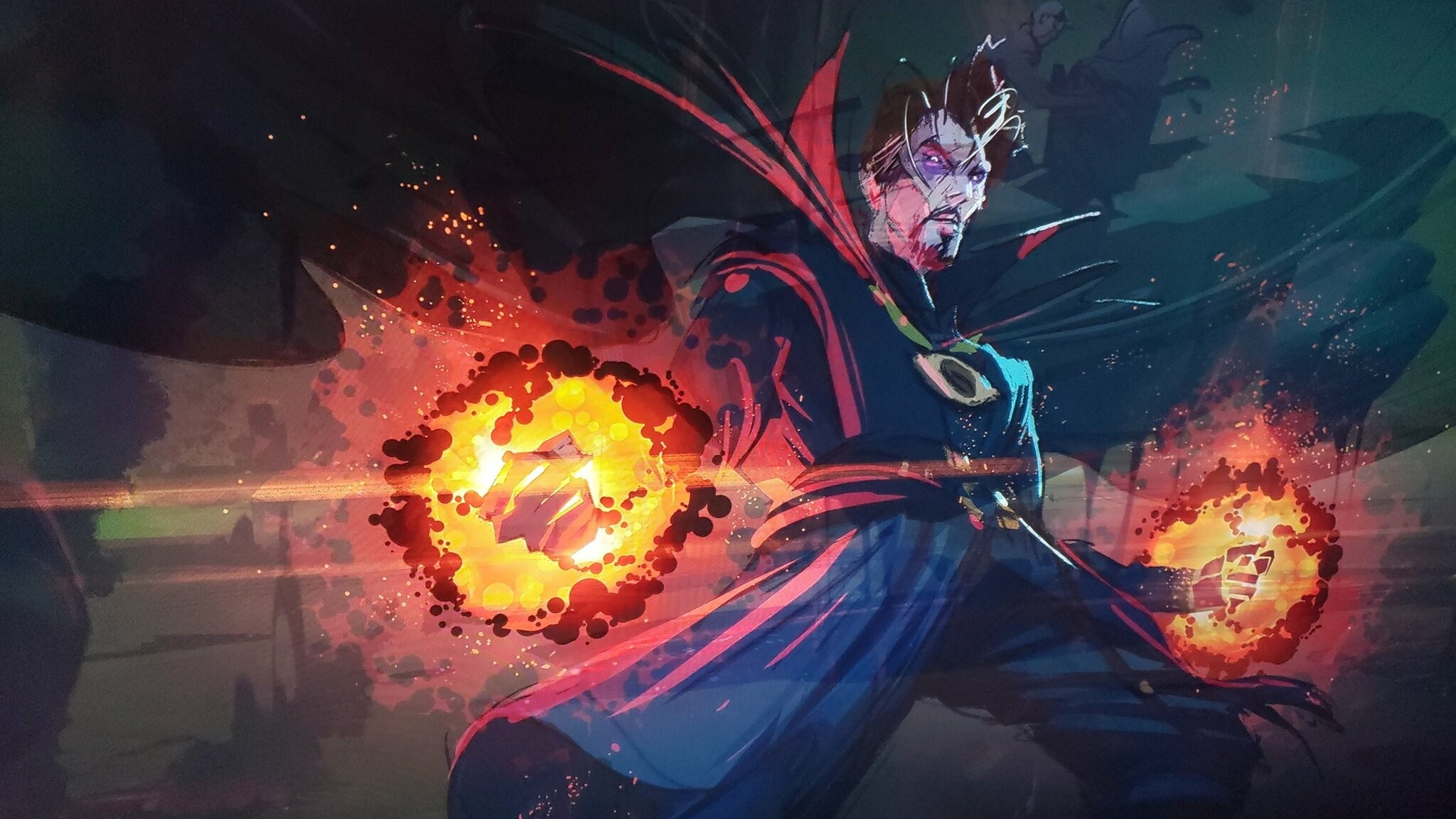 Evil Doctor Strange, Dark twist, Villainous wizard, Menacing wallpapers, 2050x1160 HD Desktop