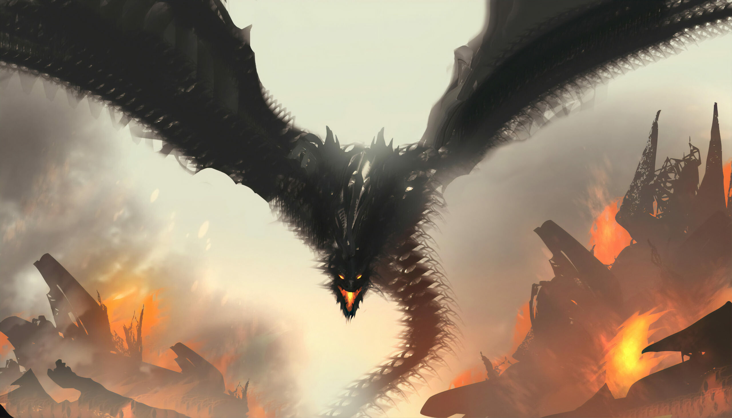 Day of Dragons, Dragons Wallpaper, 2560x1470 HD Desktop