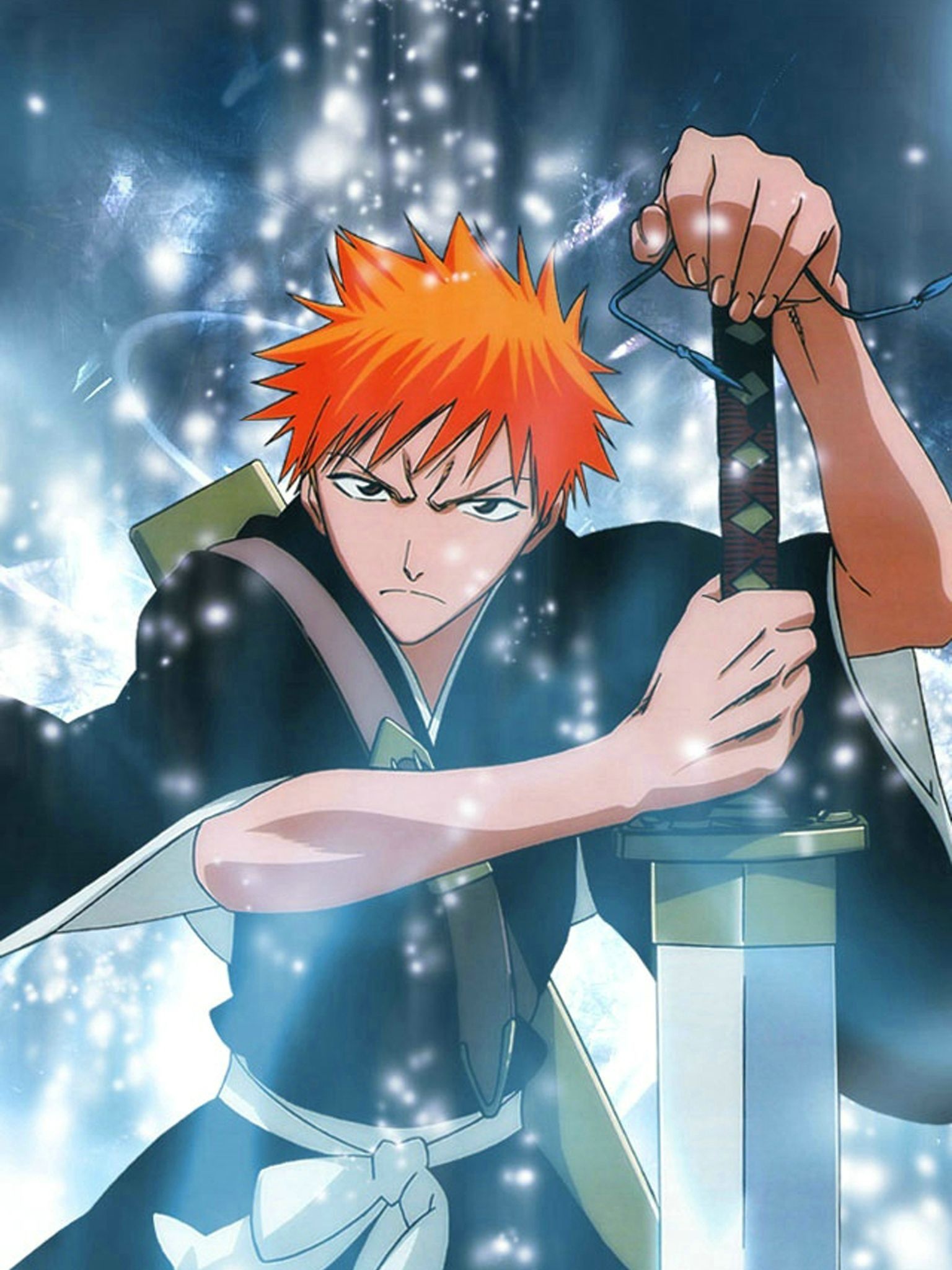 Ichigo Kurosaki, Bleach anime, Action-packed series, Intense battles, 1540x2050 HD Phone