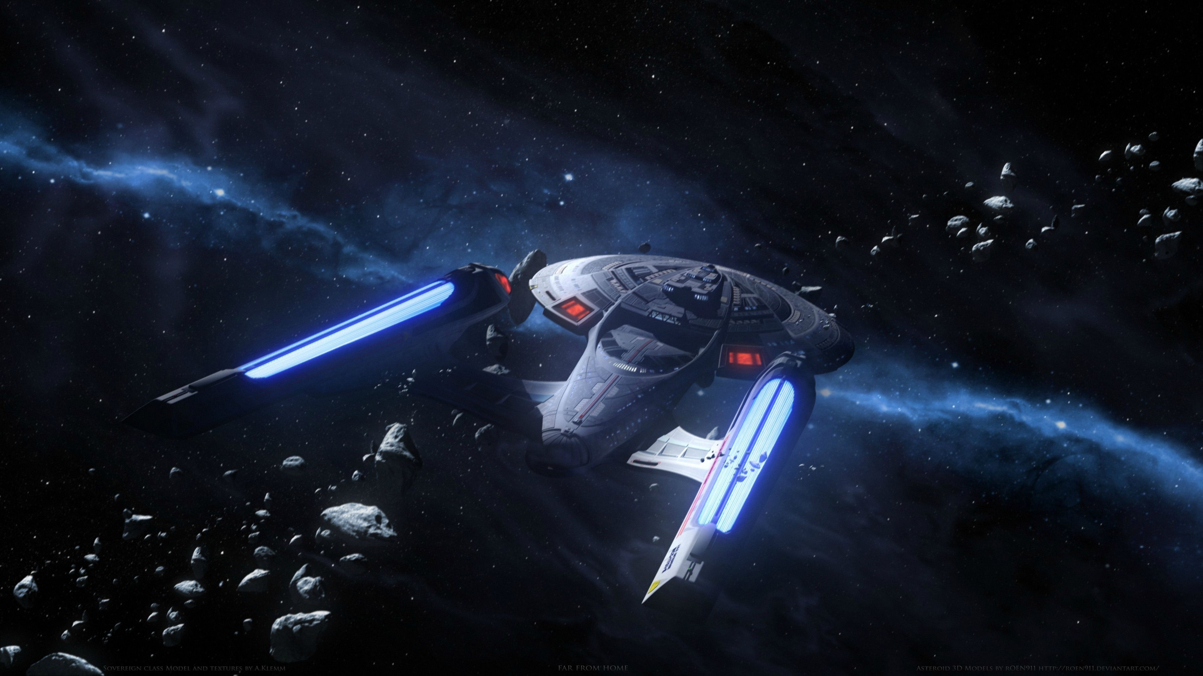 Star Trek starships, Astonishing designs, Futuristic spacecraft, Space exploration, 3840x2160 4K Desktop