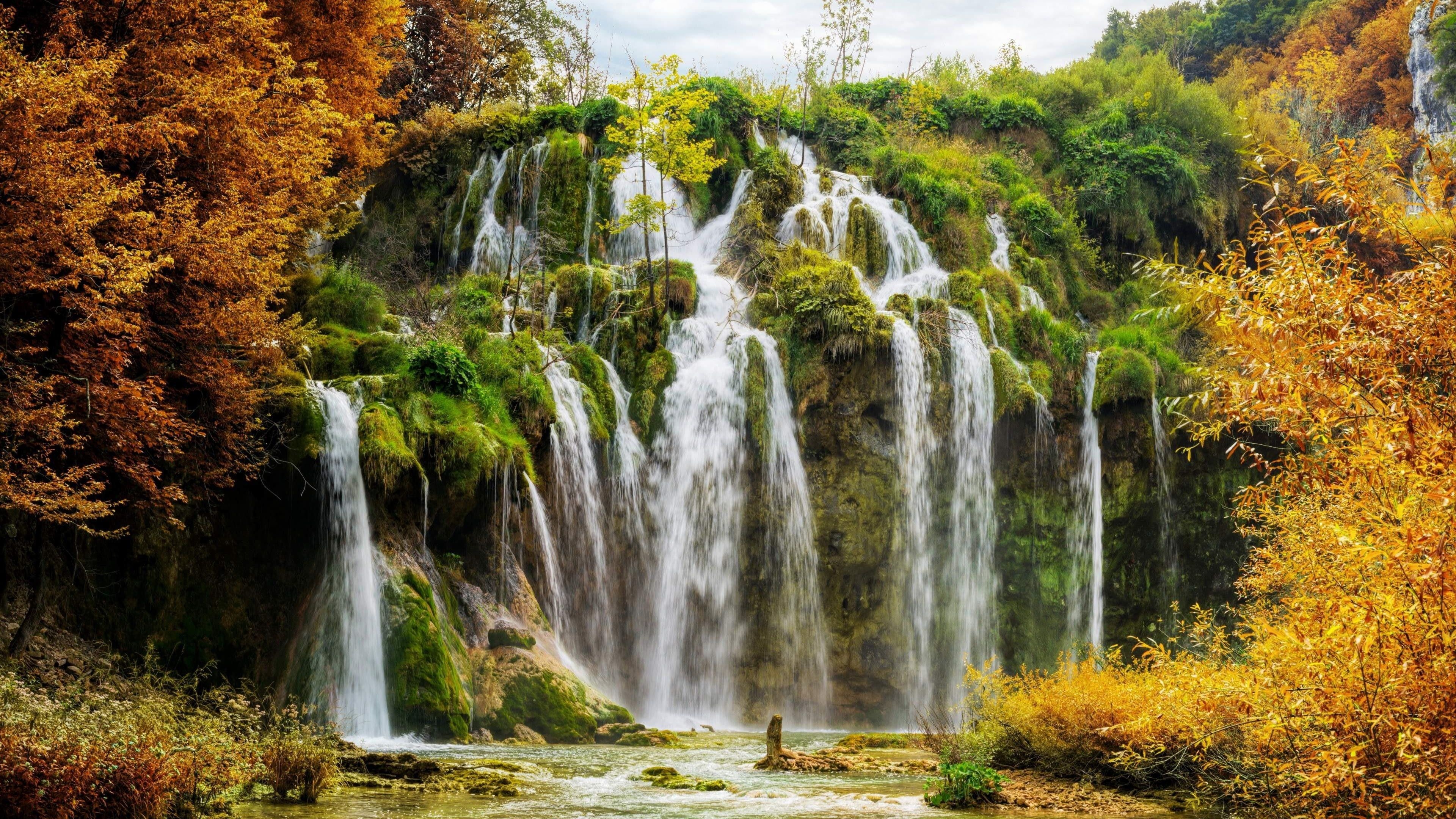 National park, Waterfall, Plitvice lakes, 3840x2160 4K Desktop