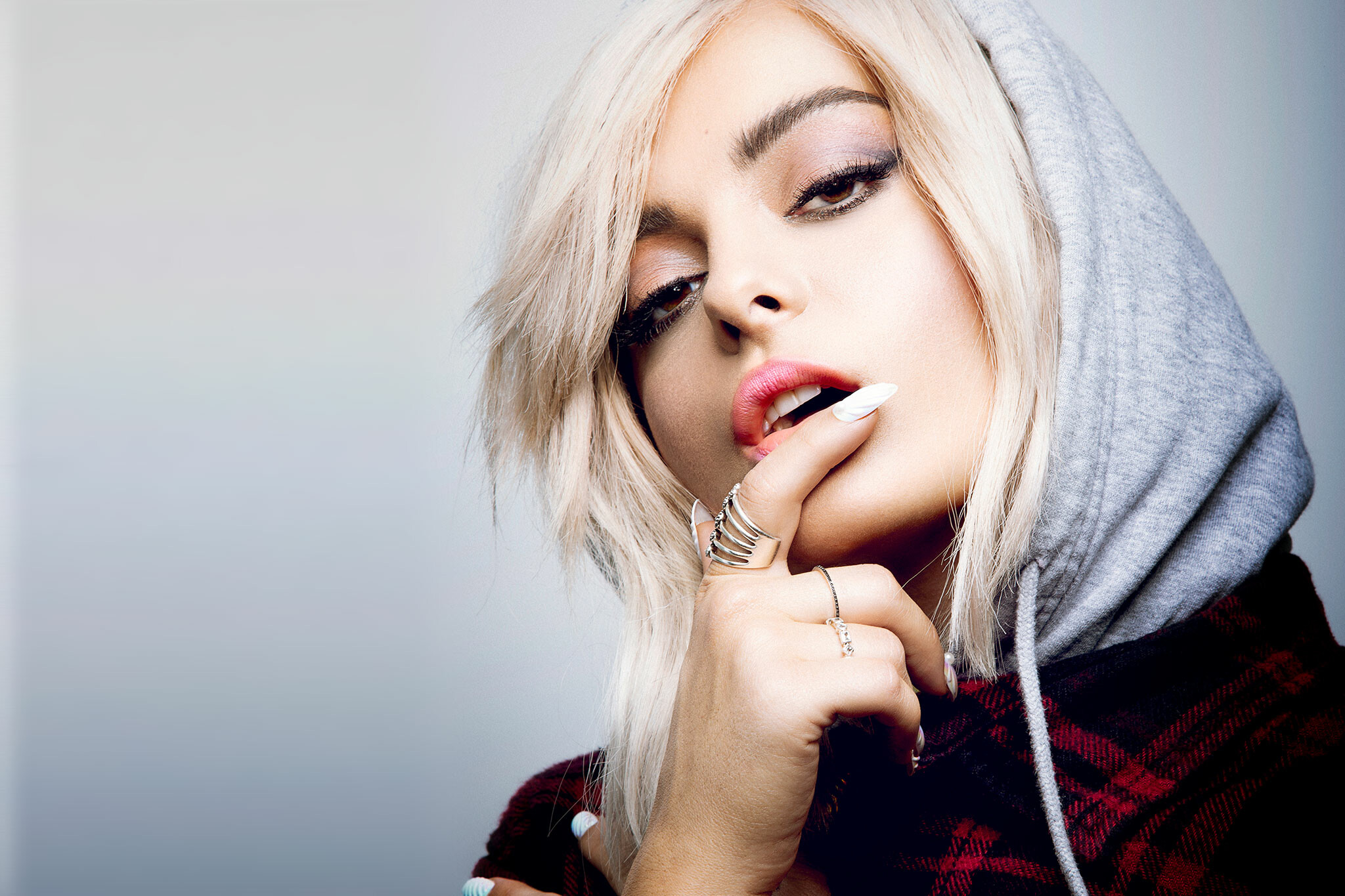 Bebe Rexha, Music artist, Nine songs, 2050x1370 HD Desktop