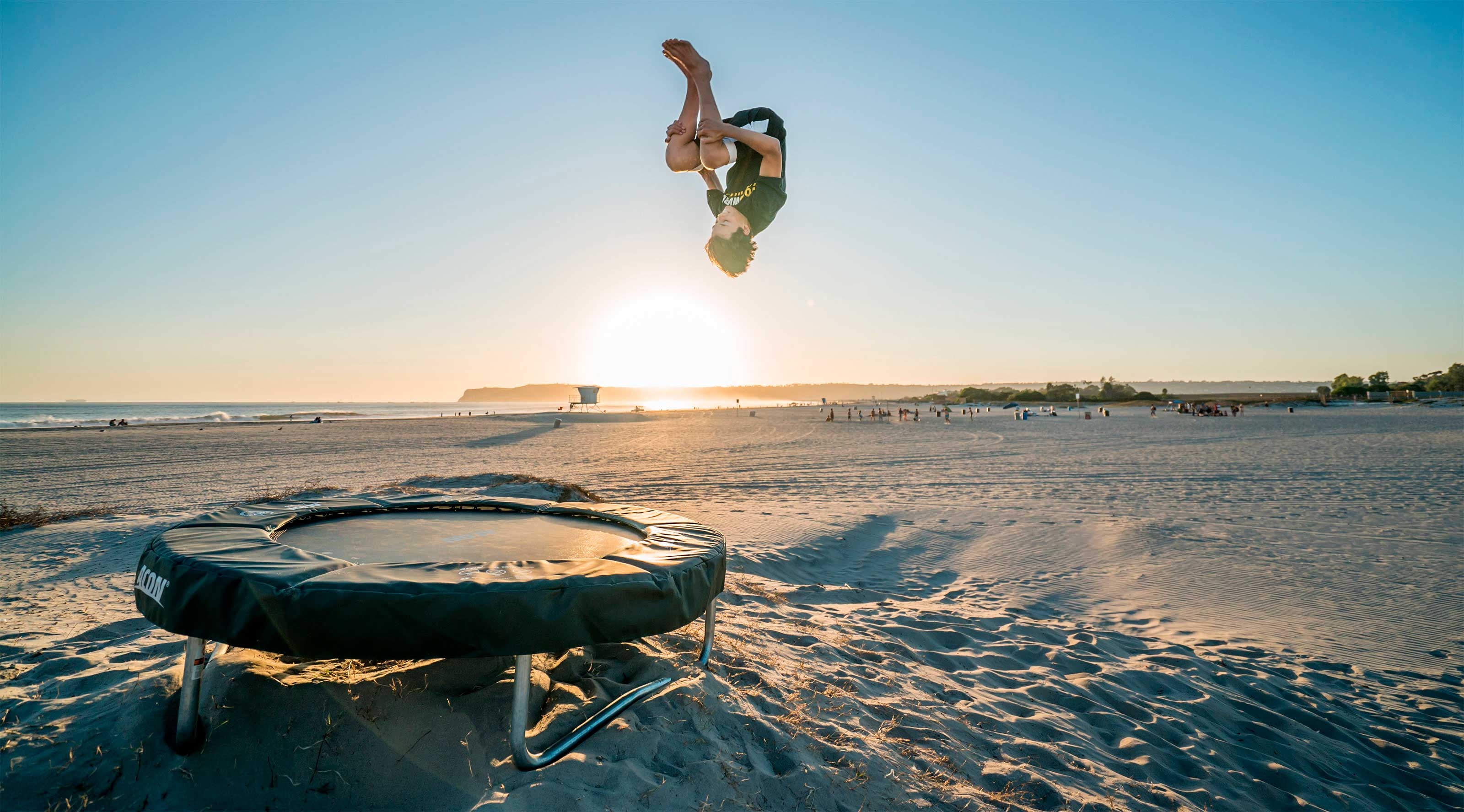 Trampolines, Outdoor play, Bouncing joy, Energetic fun, 3200x1780 HD Desktop