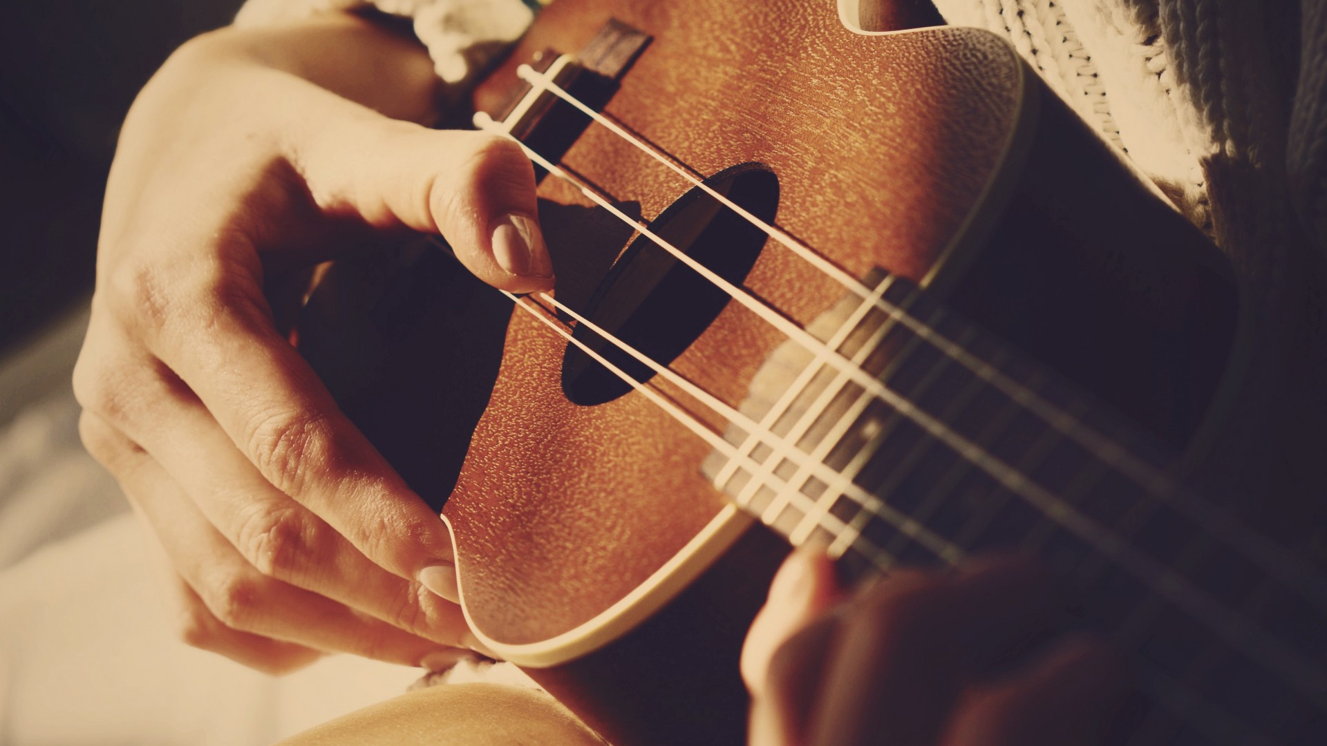 Ukulele instrument bliss, Musical hands, Serene wallpapers, Widescreen harmony, 1920x1080 Full HD Desktop