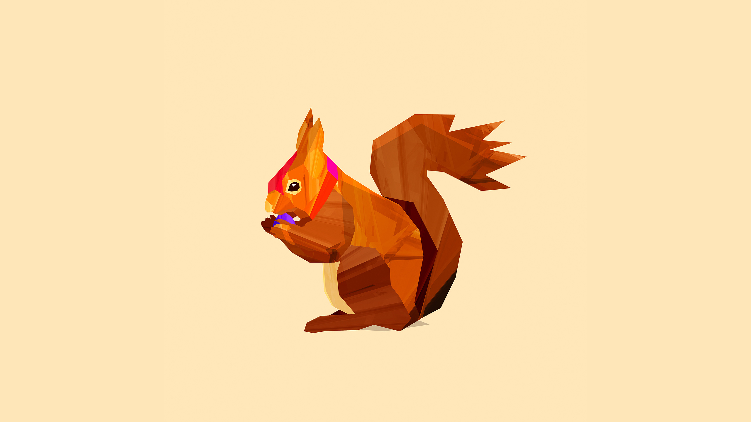 Squirrel, Facets Wallpaper, 2560x1440 HD Desktop