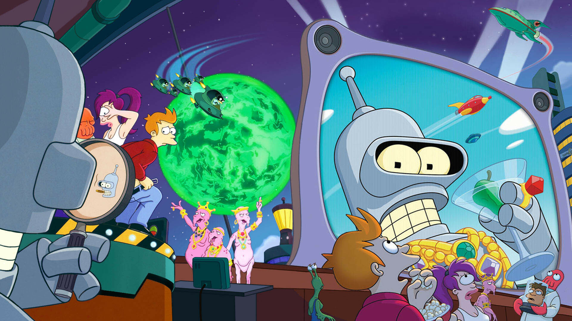 Bender's Big Score, Futurama Wallpaper, 1920x1080 Full HD Desktop