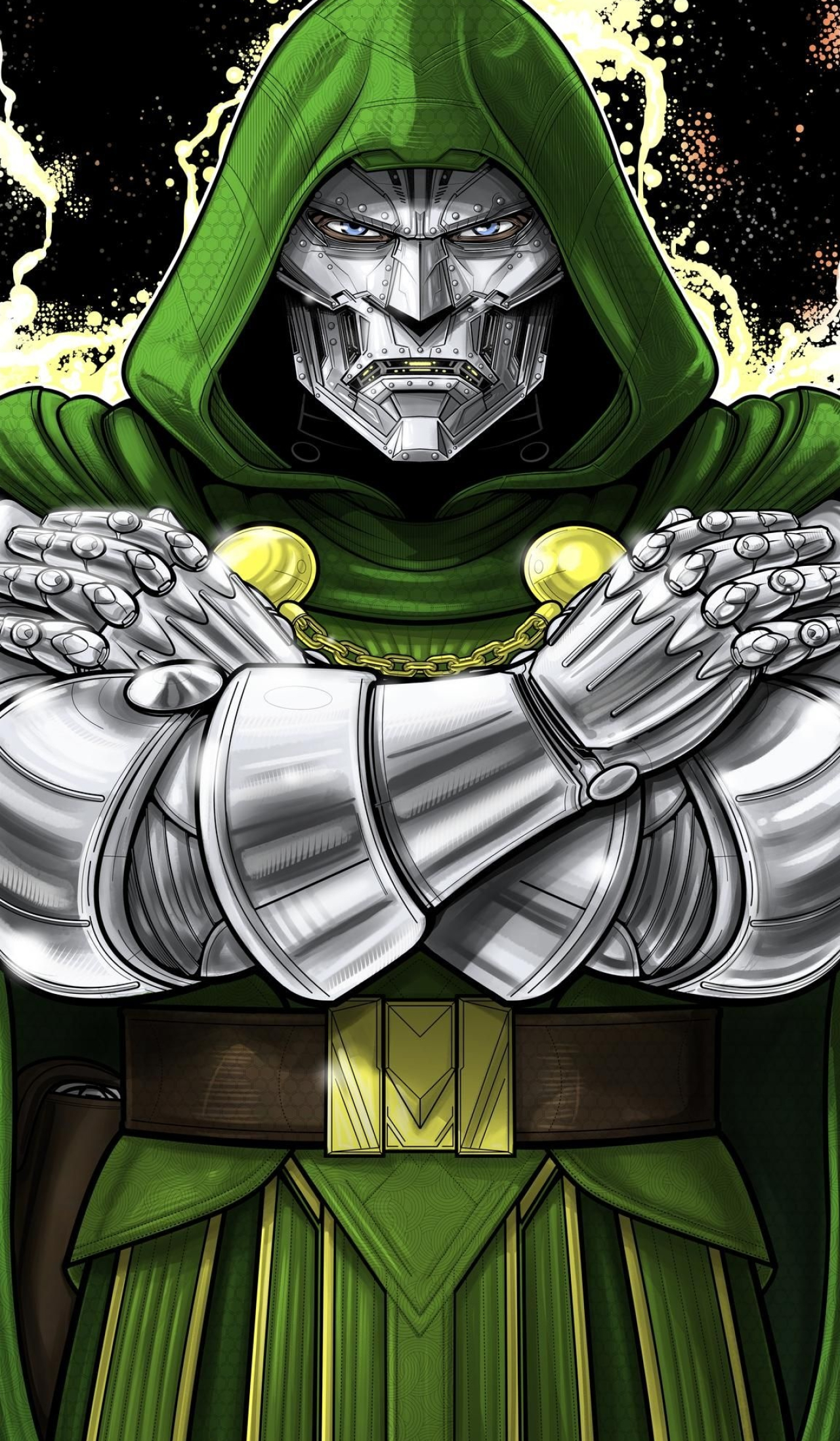 Artwork, Dr. Doom Wallpaper, 1280x2200 HD Phone