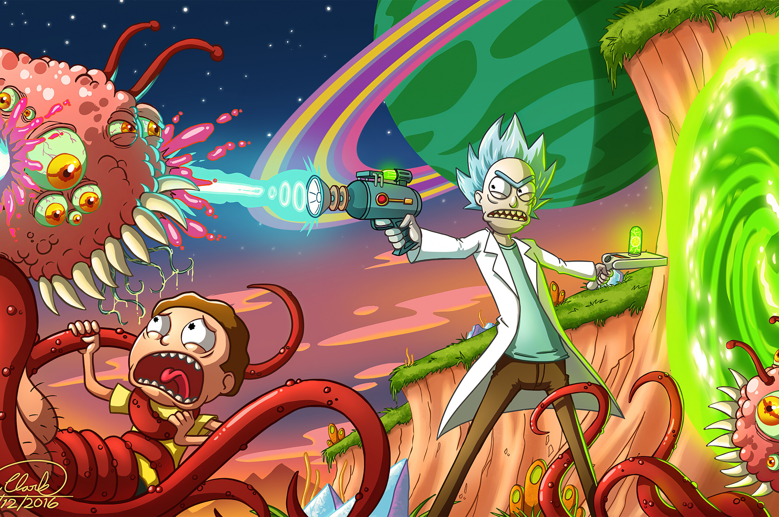 Free download Rick and Morty Smith Adventures wallpaper, 4K resolution, Exciting visuals, Memorable characters, 2560x1700 HD Desktop