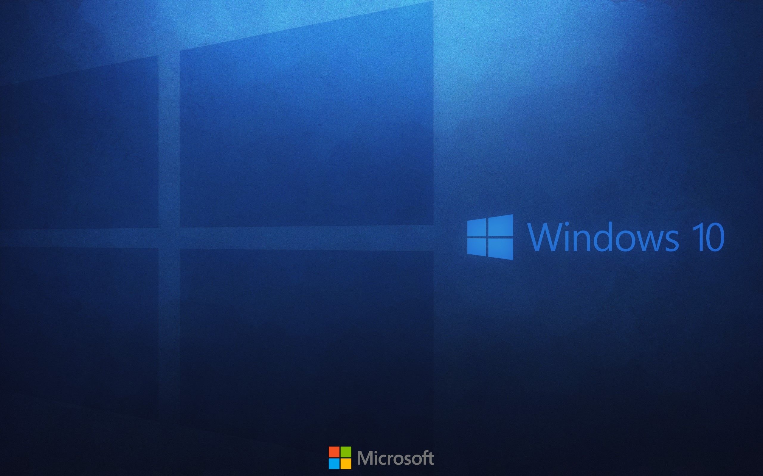 Windows 10, Microsoft logo, blue Windows logo, HD Desktop wallpaper