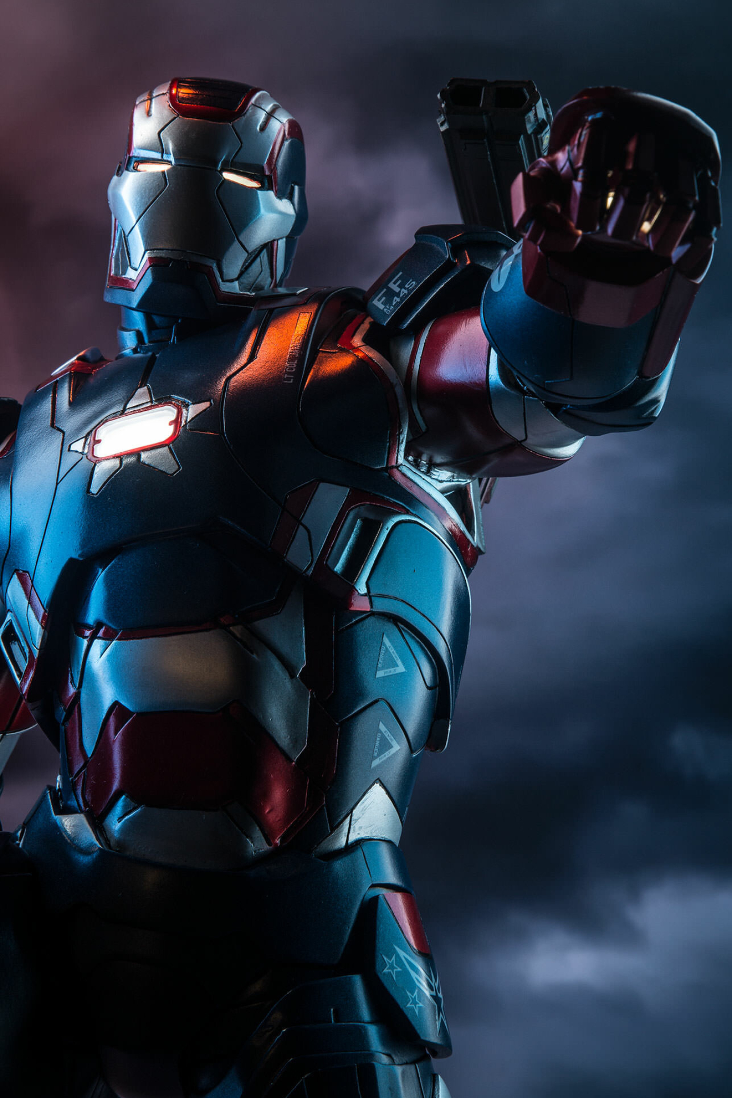 Iron Patriot, Iron Patriot design, Sideshow's art, Dynamic Iron Patriot visuals, 1430x2150 HD Phone