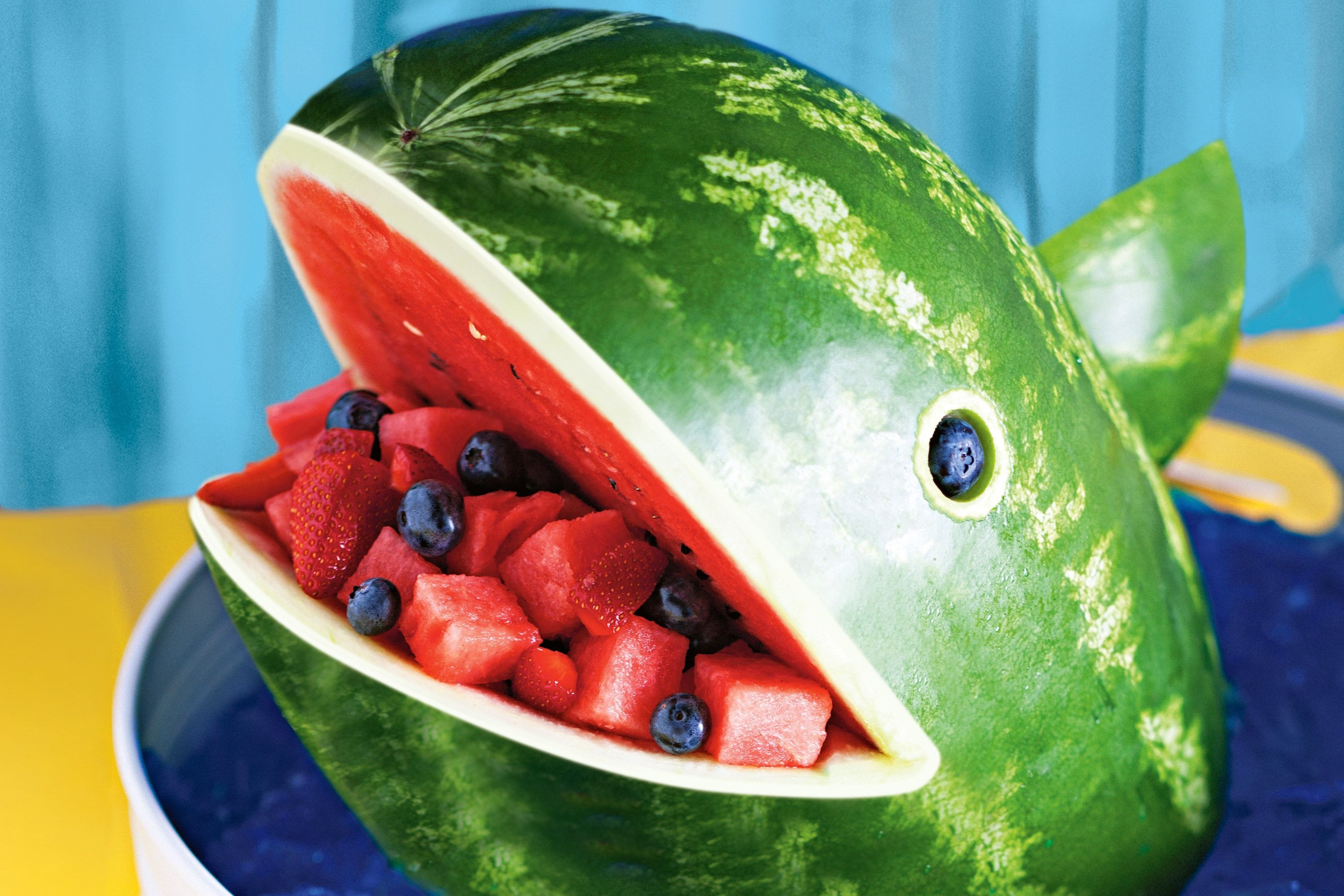 Whale-shaped watermelon, Summer treat, Watermelon art, Fun and creative, 3000x2000 HD Desktop