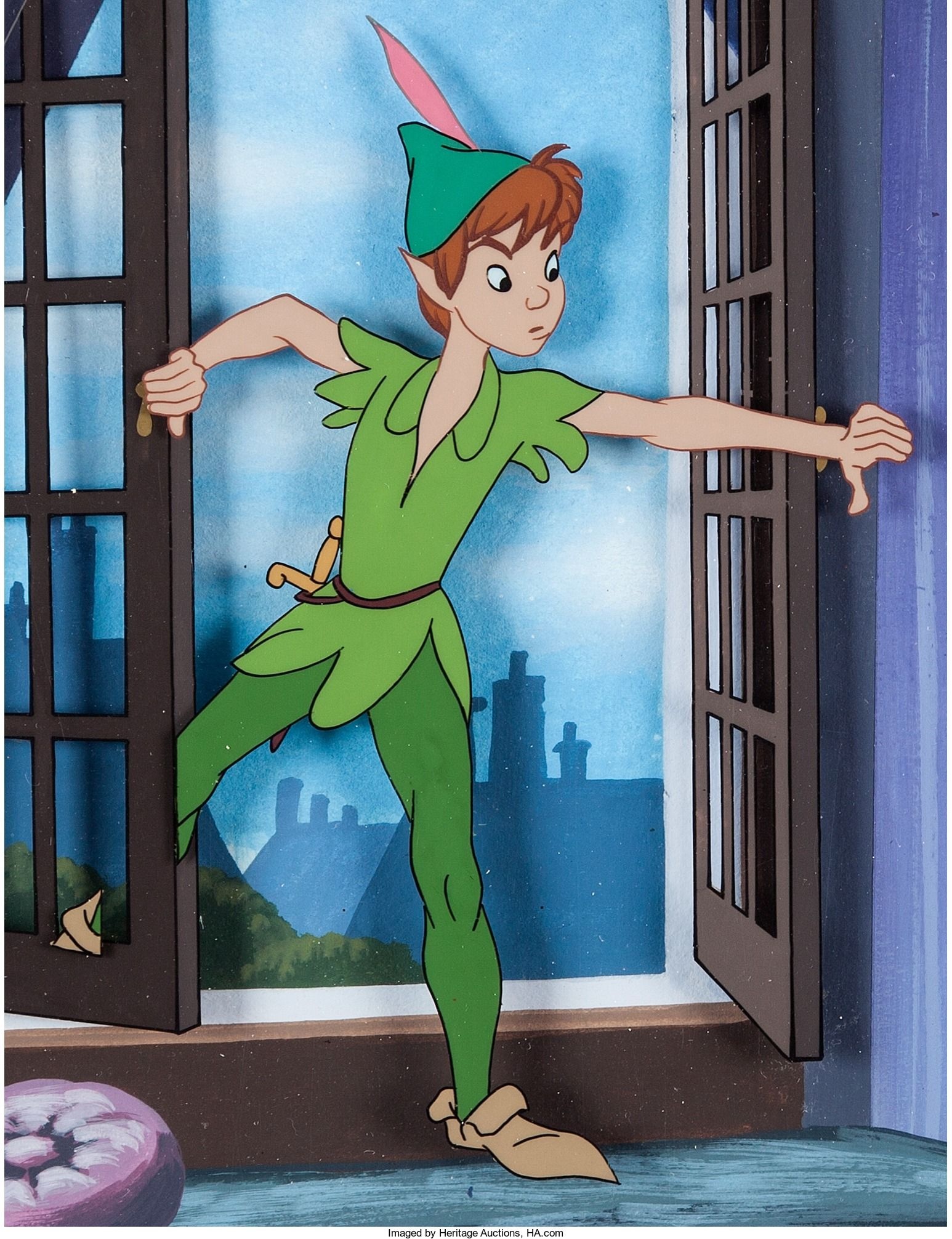 Peter Pan, Darling nursery window, London night skyline, HD Phone wallpaper