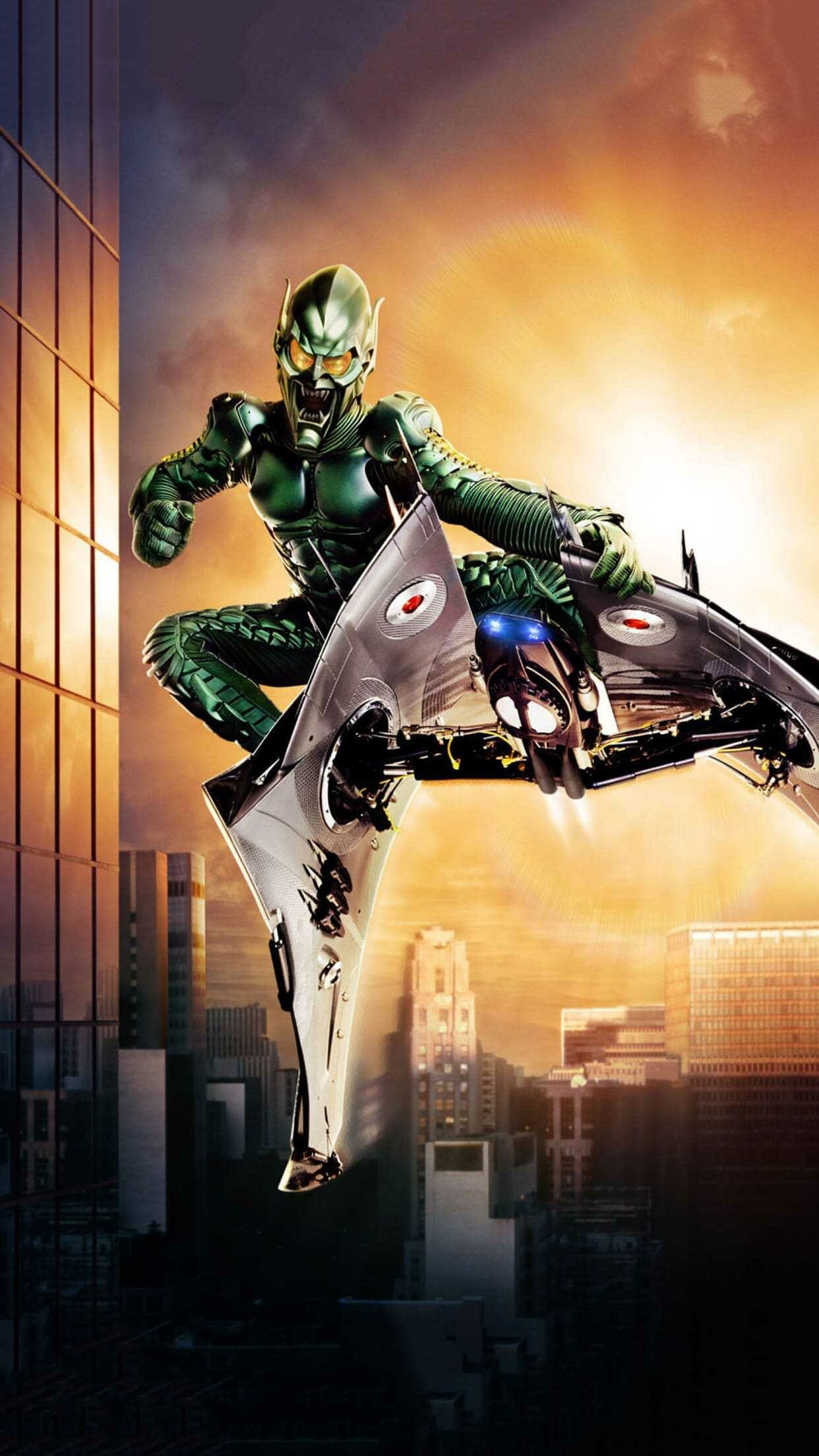 Green Goblin, Menacing presence, Comic-inspired artwork, Sinister, 1250x2210 HD Phone