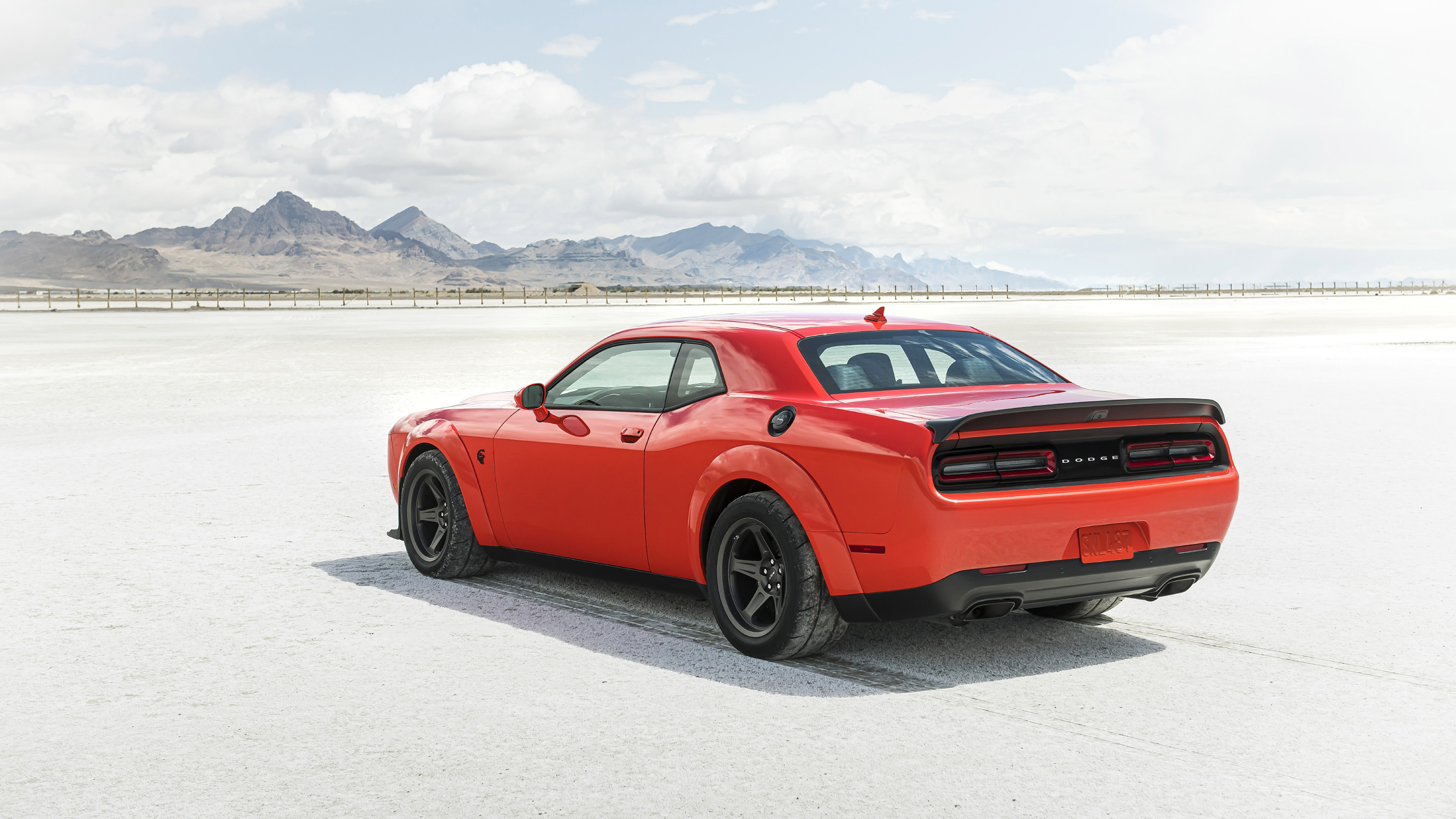 SRT Super Stock Back View, Dodge Wallpaper, 3840x2160 4K Desktop