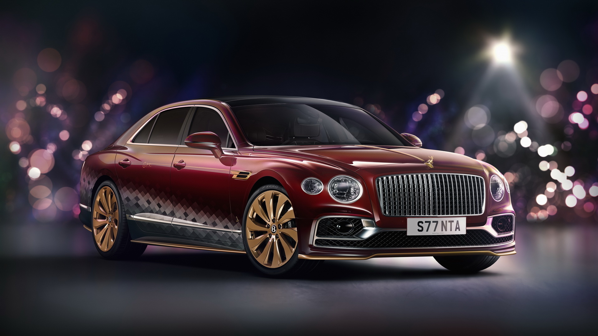 Bentley Flying Spur, Special Bentley Flying Spur, Christmas, Luxury, 1920x1080 Full HD Desktop