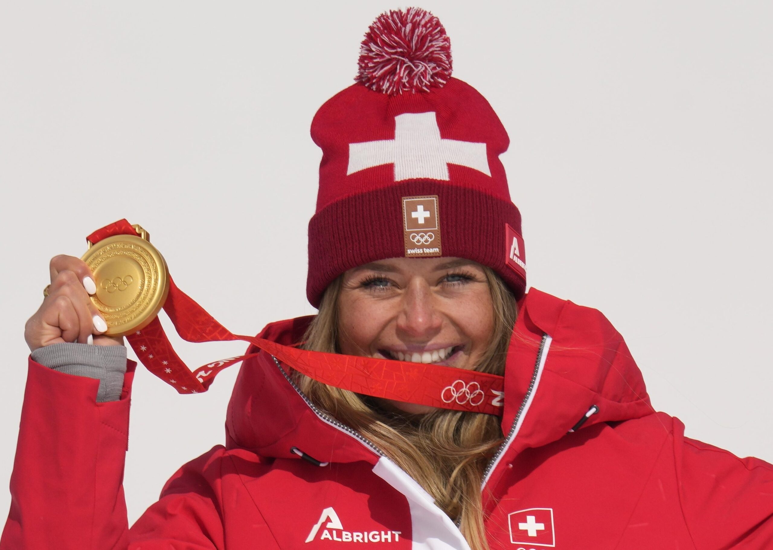 Olympic gold medal, Corinne Suter Wallpaper, 2560x1830 HD Desktop